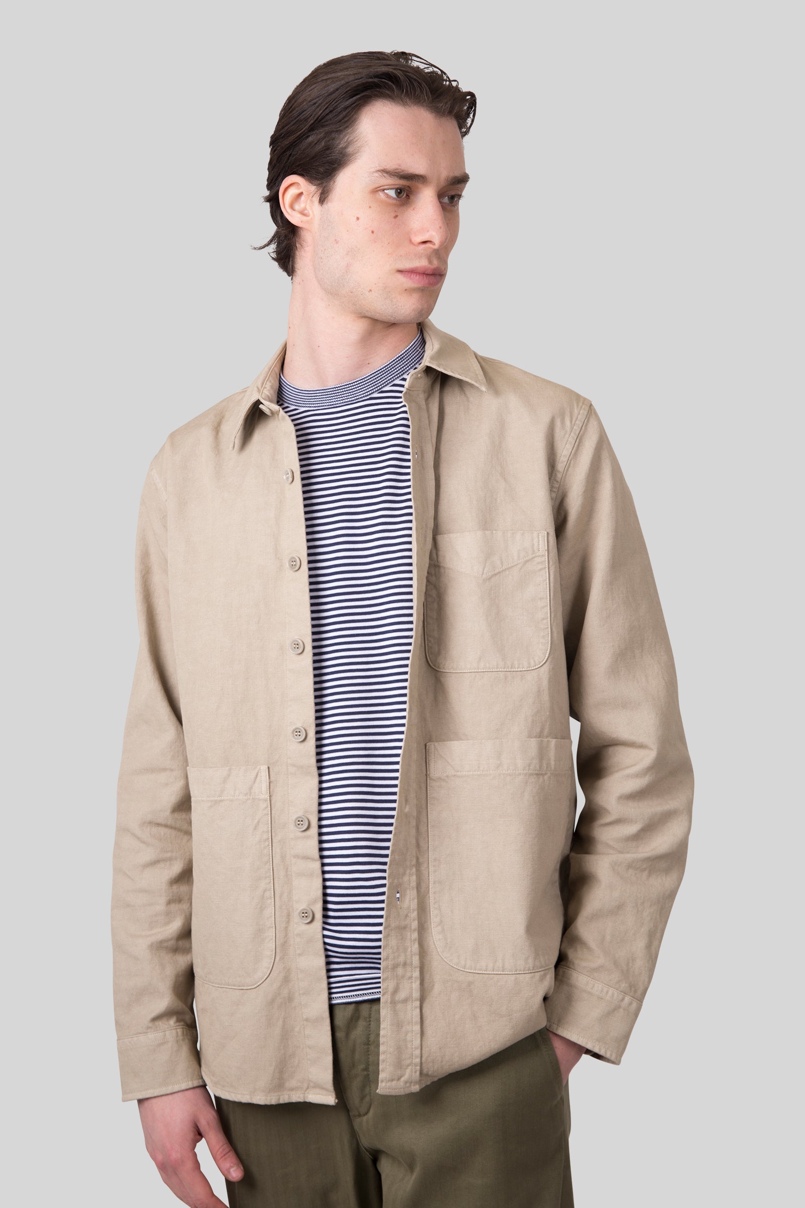 Aspesi Overshirt Utility Beige Uomo - 7