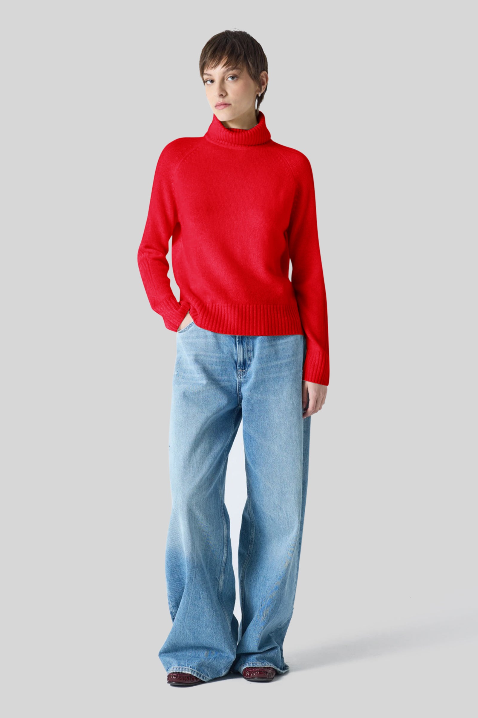 Absolut Cashmere Maglia Dolcevita Sylviana Rosso Donna - 2