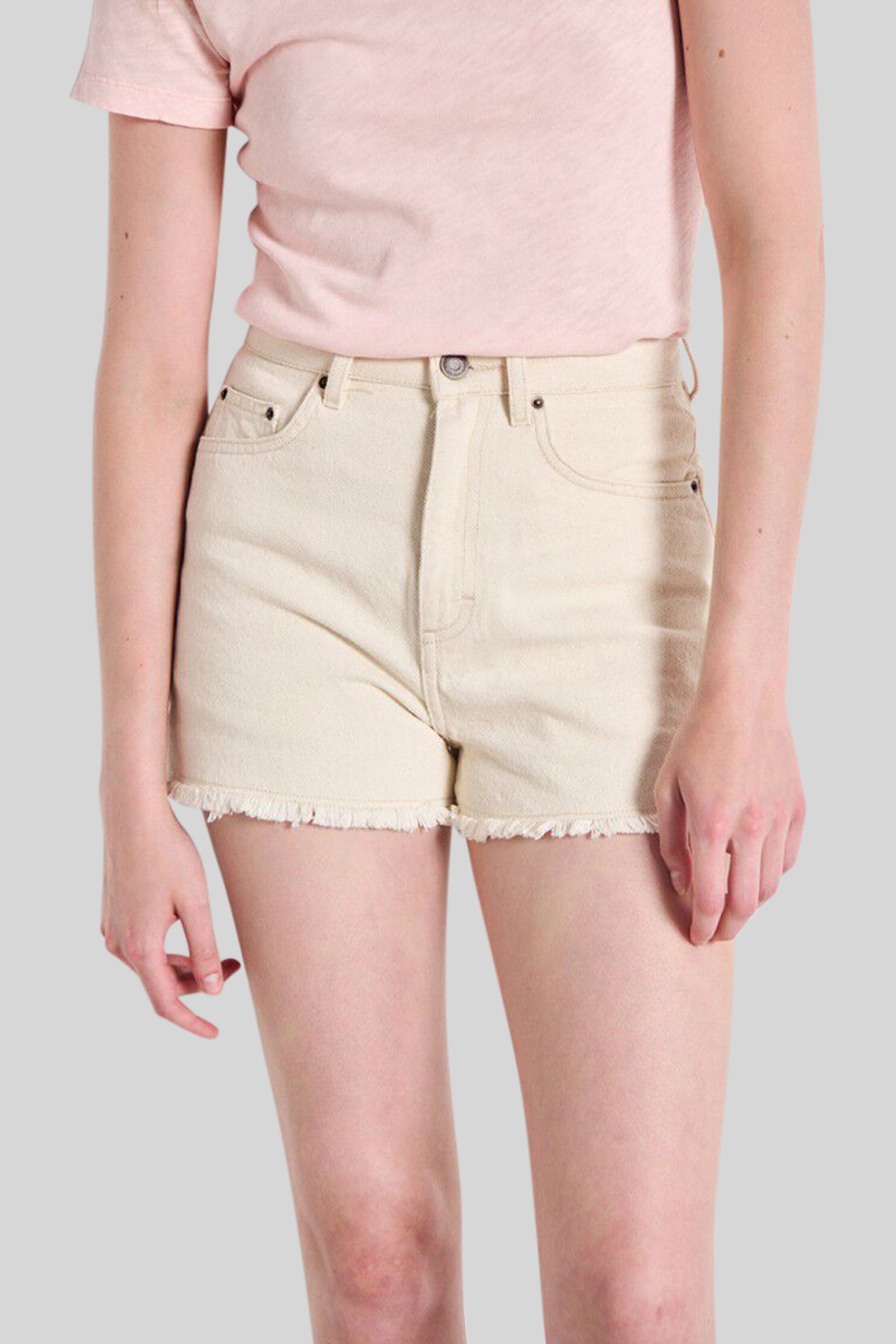 American Vintage Shorts Tineborow Ecru Donna - 1