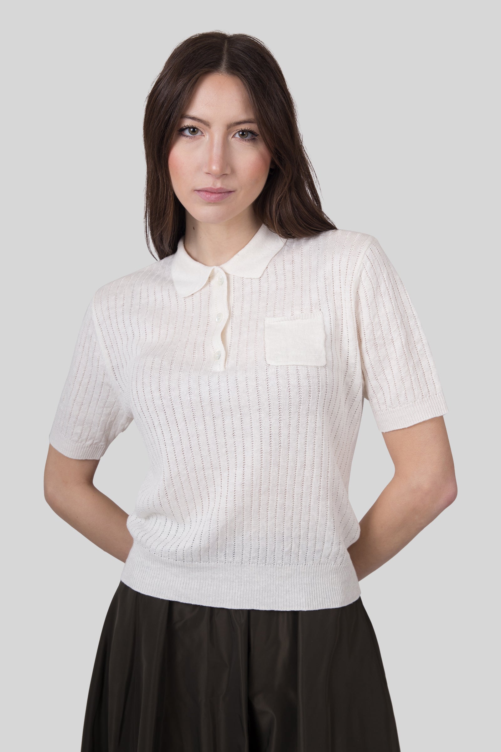 Pure Linen Polo Shirt - 5