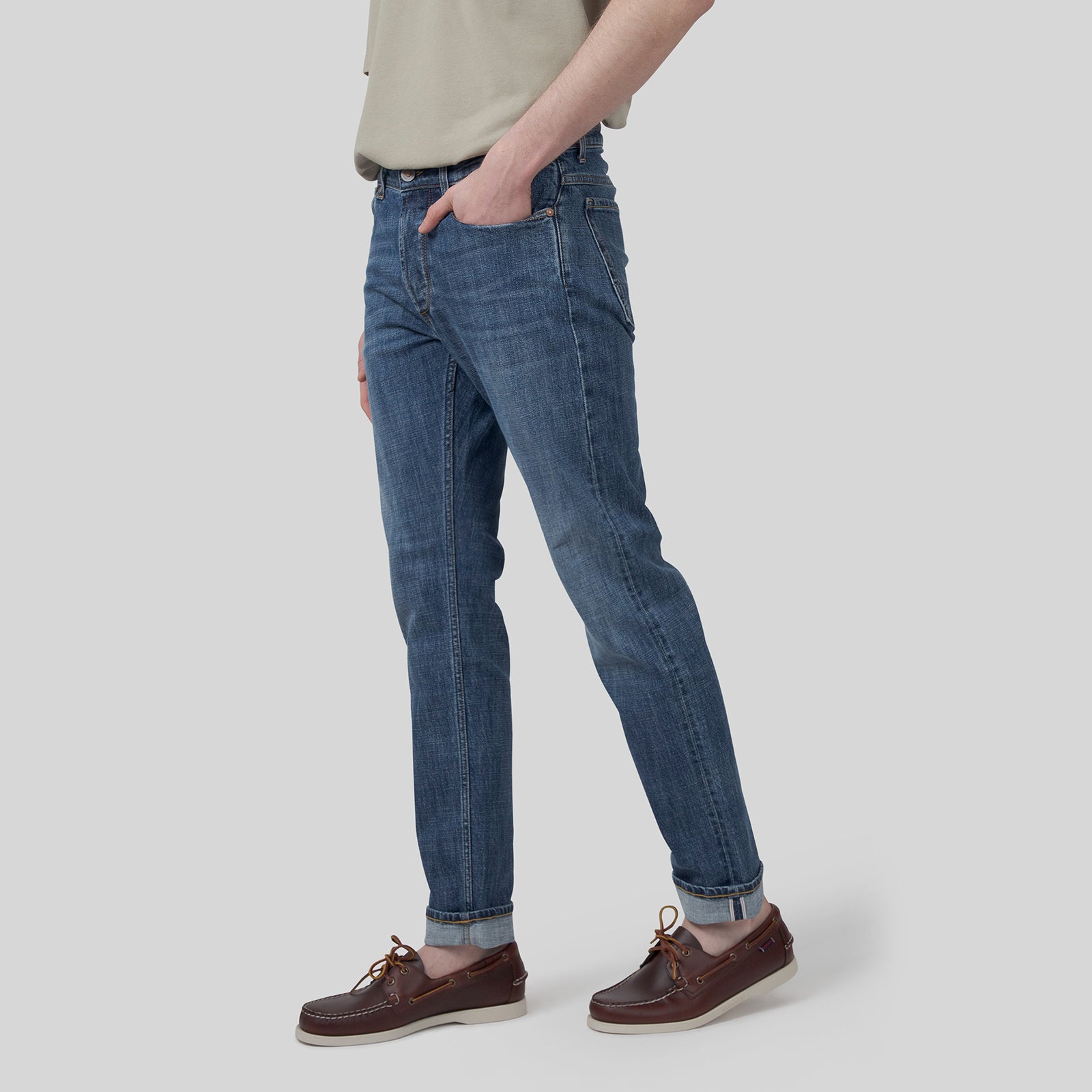 Tela Genova Jeans Cosmy/2s Blu Medio Uomo - 7