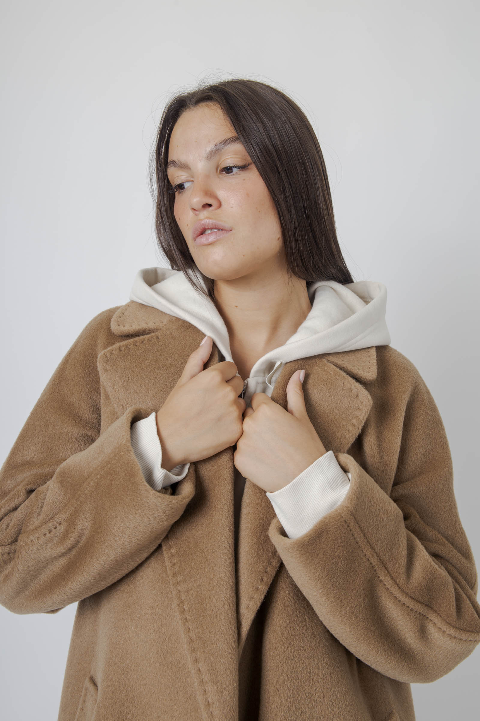 Max Mara Weekend Cappotto Lungo Tempera In Lana E Alpaca Cammello Donna - 2