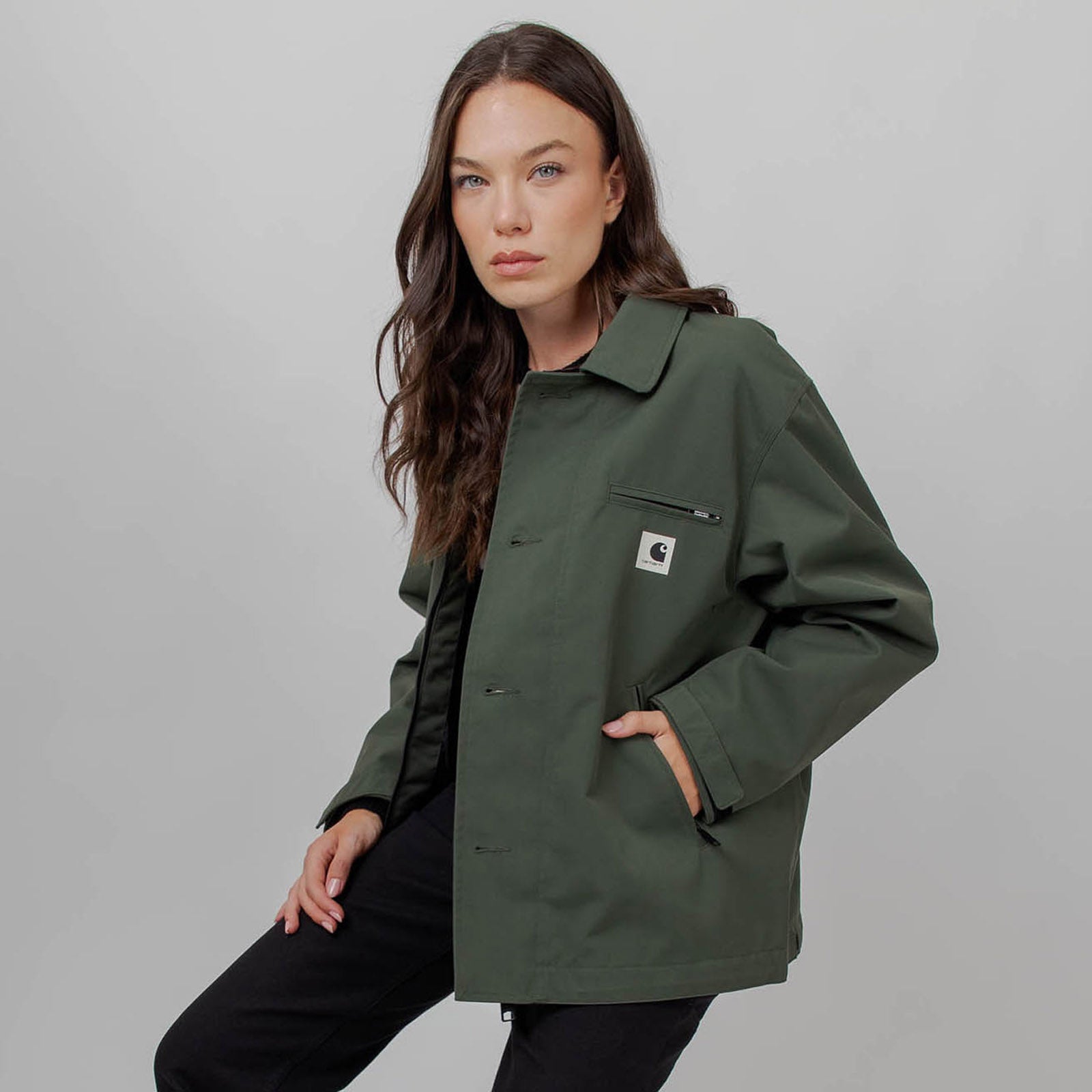 Carhartt Wip W' Barnett Jacket Verde Militare Donna - 6