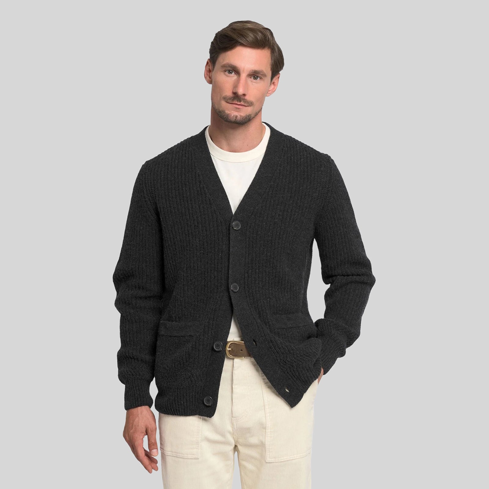 Sebago Cardigan Chandler Grigio Uomo - 5