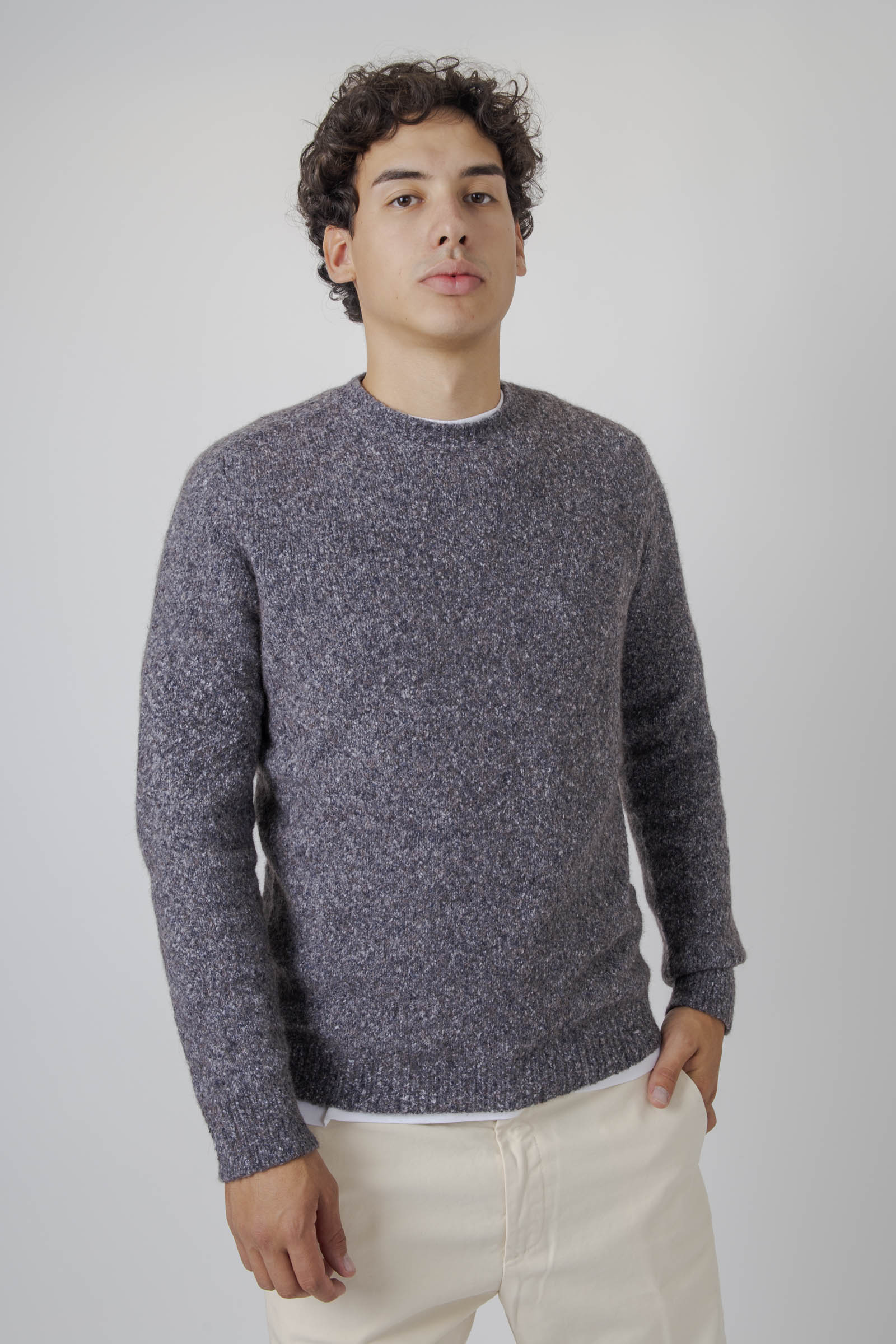 Roberto Collina Maglia Girocollo Swg Grigio Uomo - 1