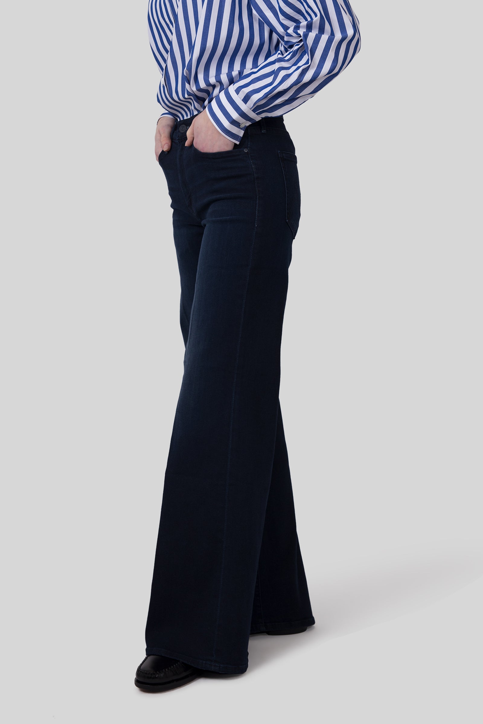 Mother Jeans The Twister Sneak Blu Scuro Donna - 5