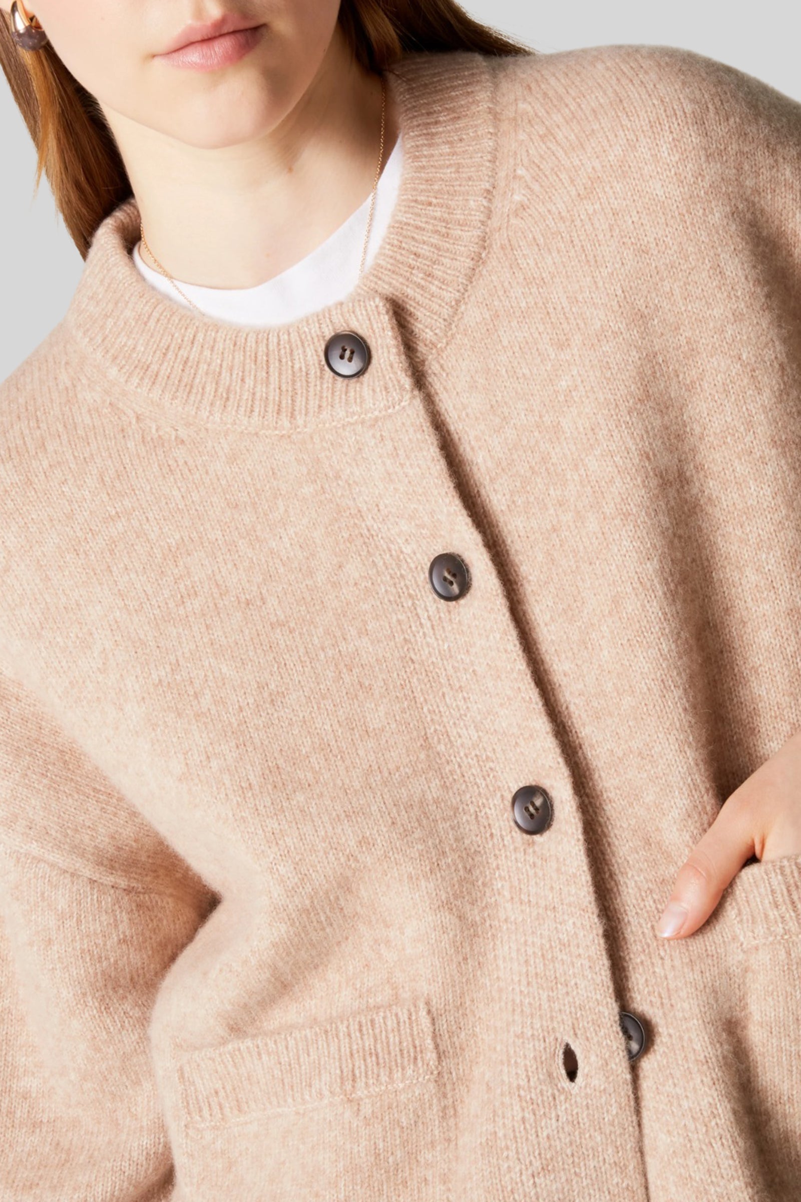 Absolut Cashmere Cardigan Wendy Beige Chiaro Donna - 4