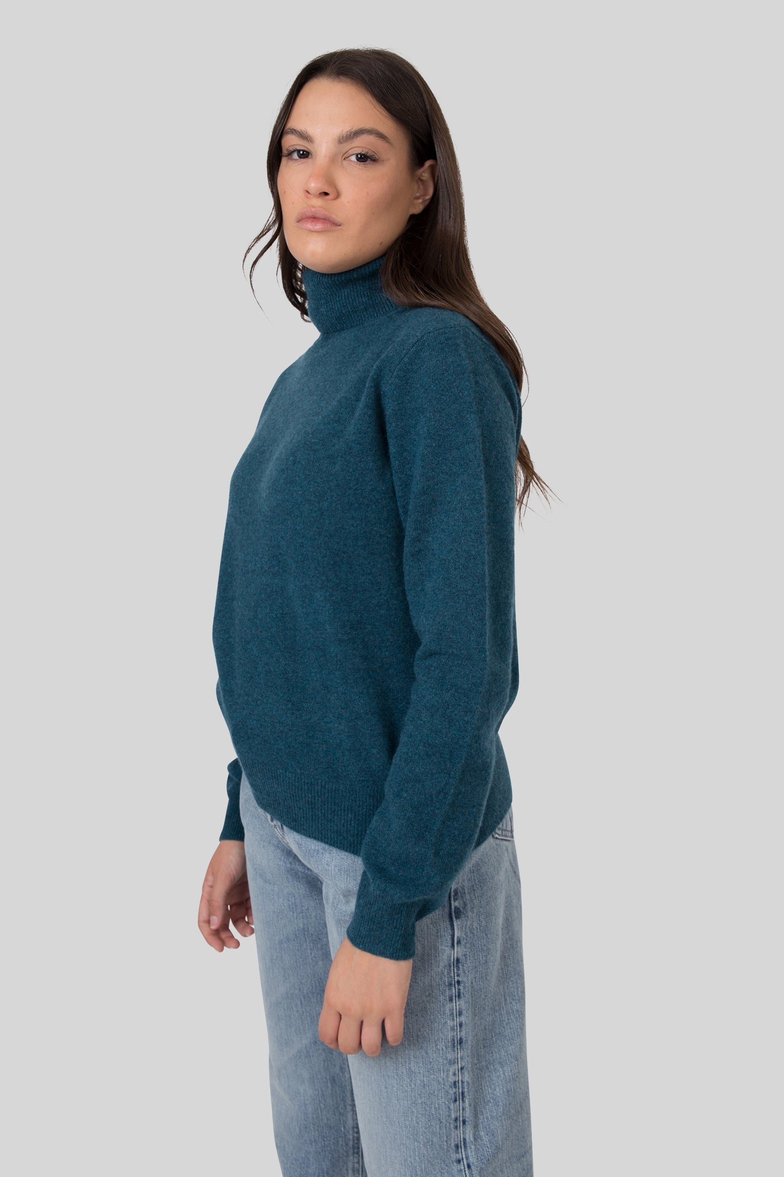 Absolut Cashmere Maglia Themys Petrolio Donna - 3