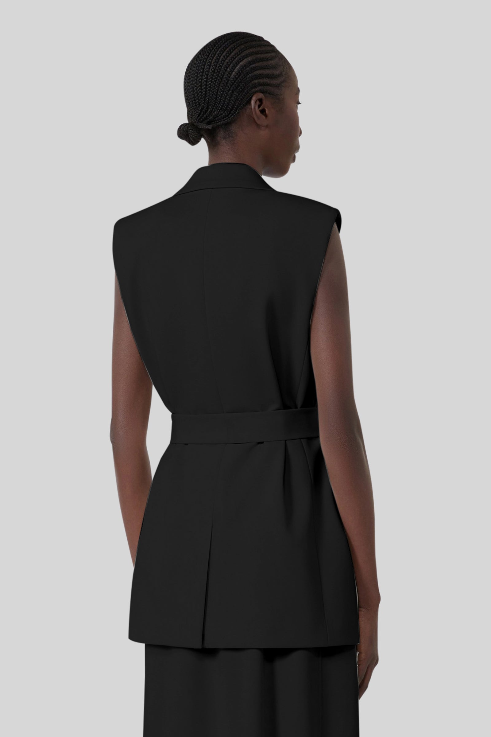 Max Mara Weekend Gilet In Jersey Milano Fiore Nero Donna - 3