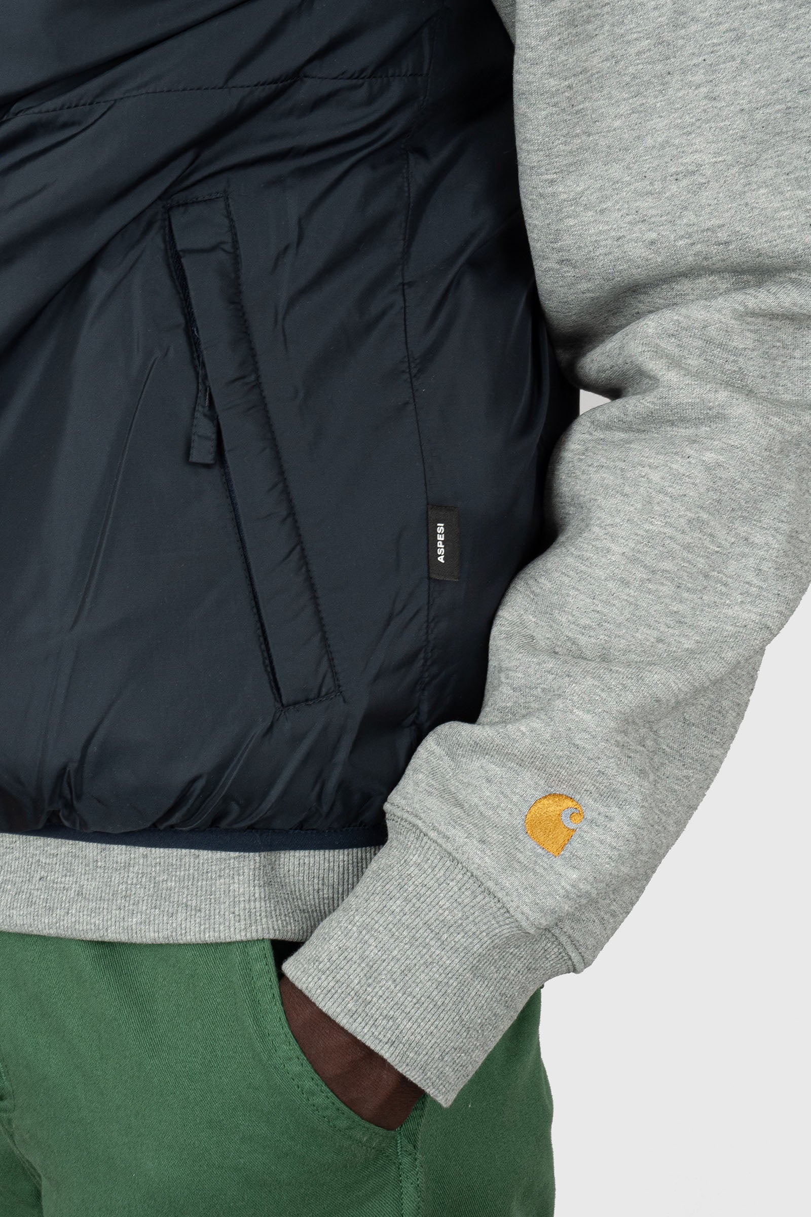 Aspesi Gilet Jill Blu Navy Uomo - 6