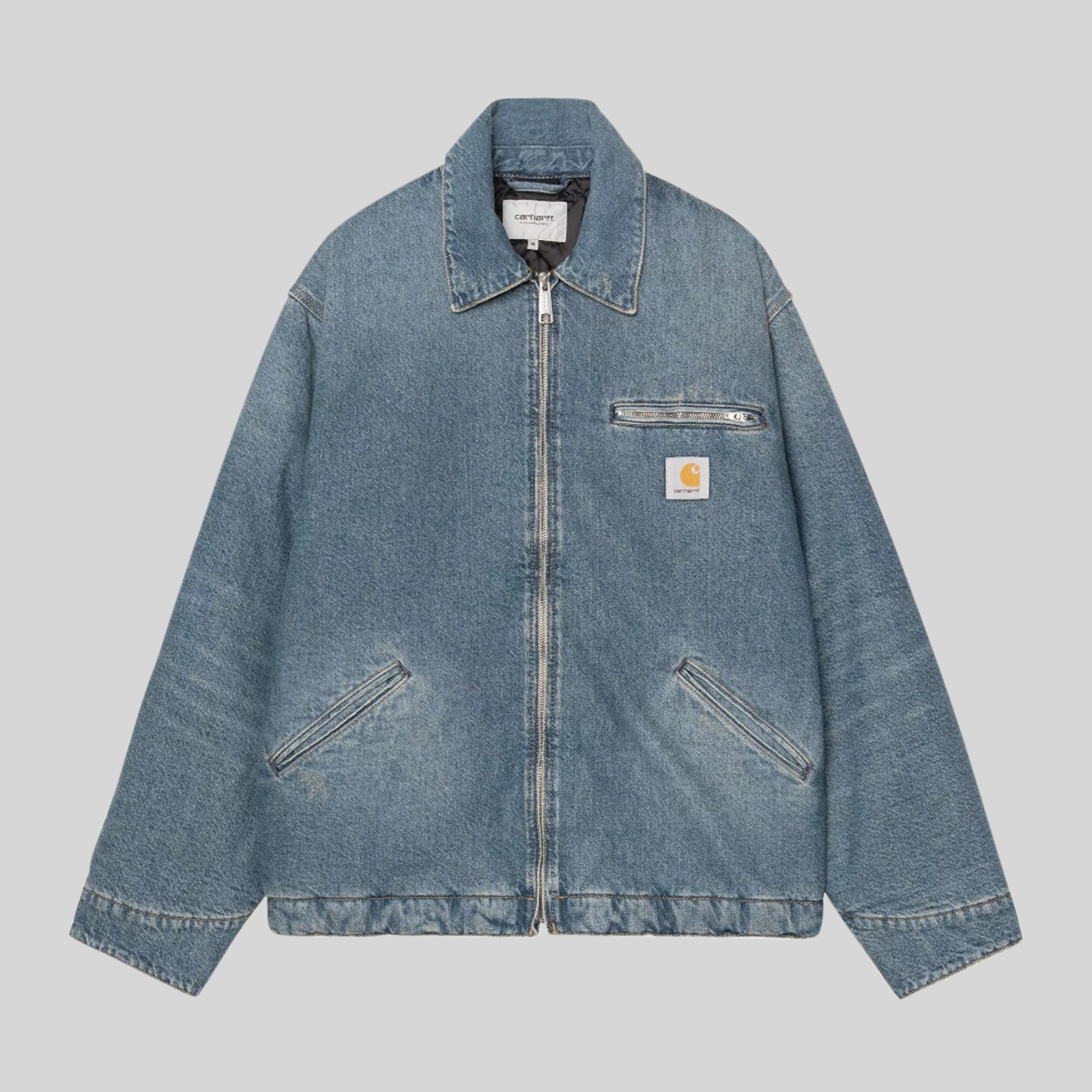 Carhartt Wip Og Detroit Jacket Blu Chiaro Donna - 4