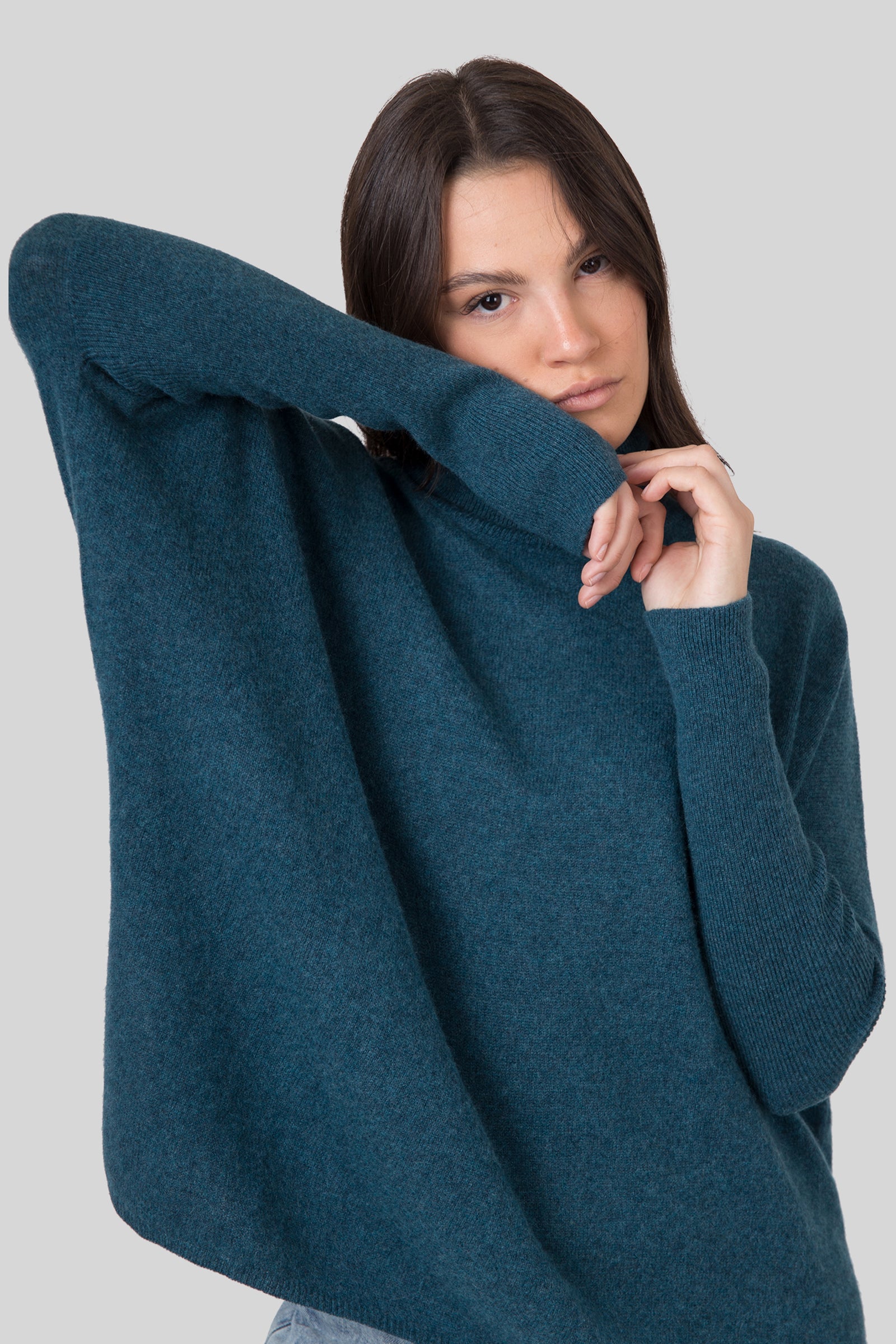 Absolut Cashmere Maglia Clara Petrolio Donna - 1