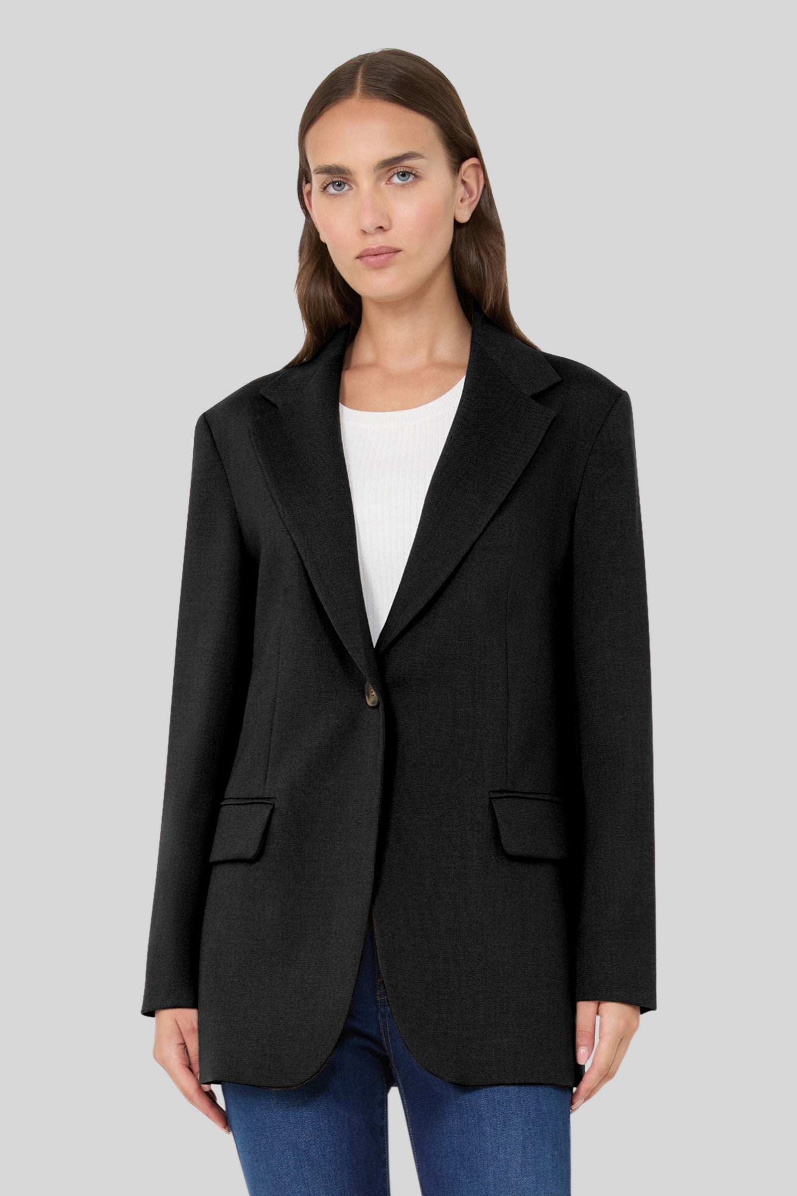 Asta Single-breasted Blazer In Wool Canvas - 1