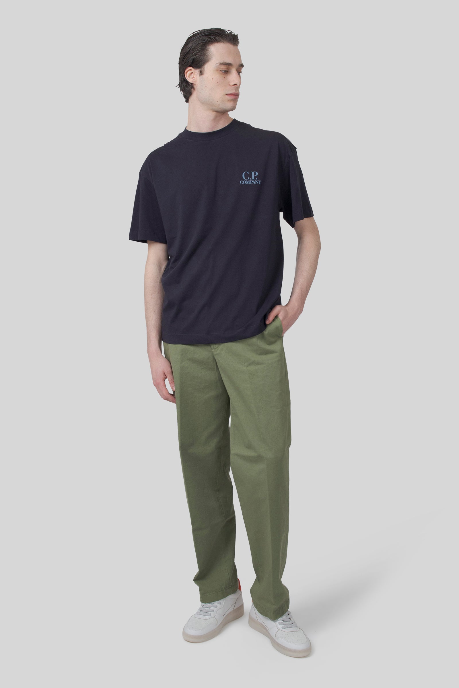 C.p. Company T-shirt 30/1 Jersey Printed Graphics Blu Uomo - 6