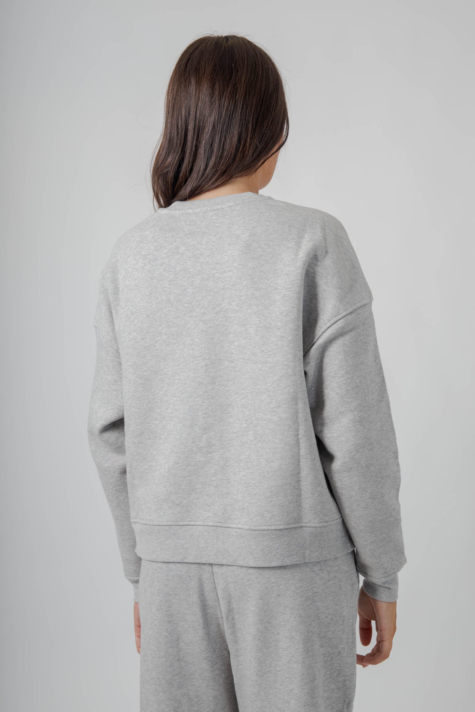 Max Mara Weekend Felpa Boxy Gerba In Cotone Grigio Chiaro Donna - 5