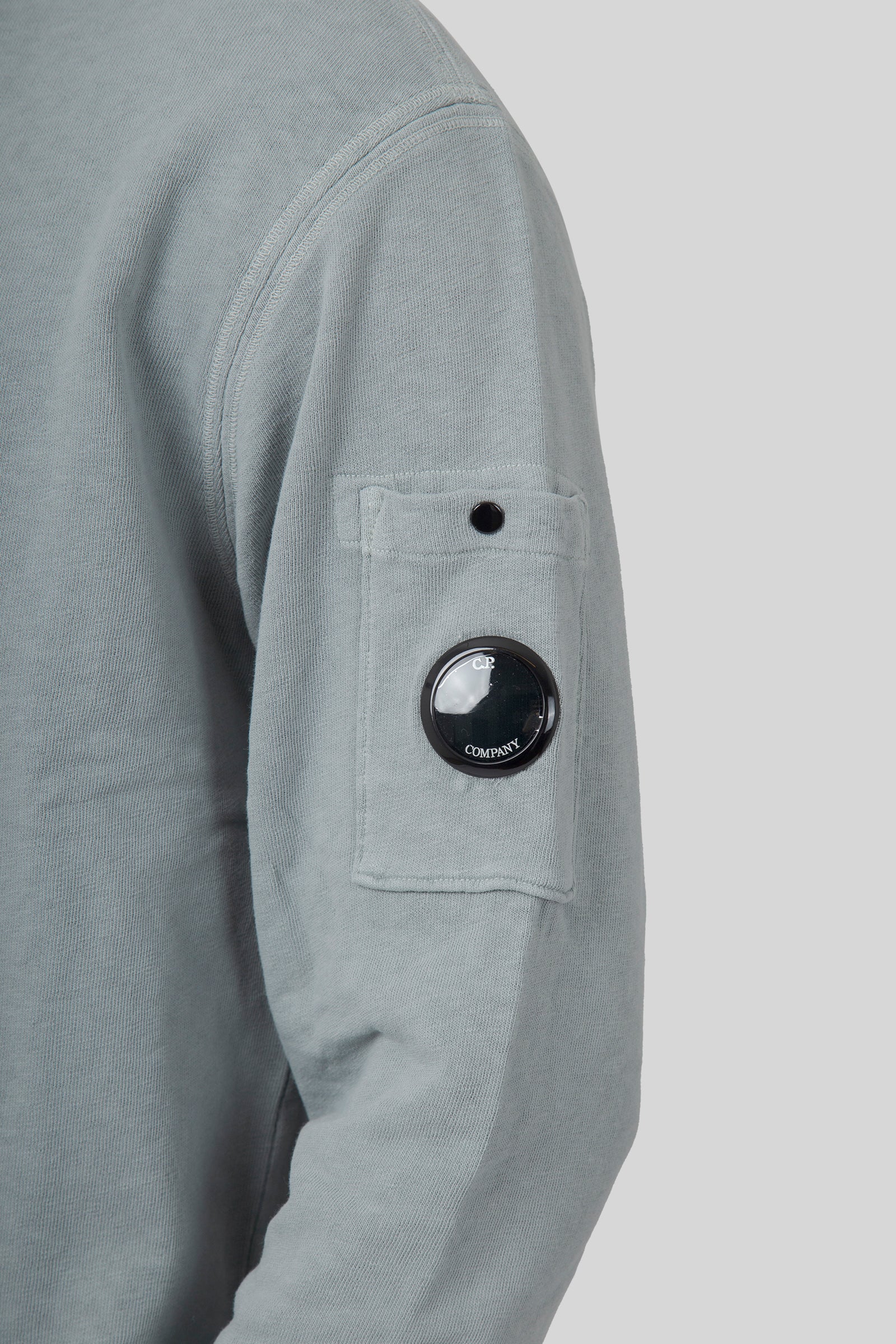 C.p. Company Felpa Crewneck Malfilé Celeste Uomo - 4