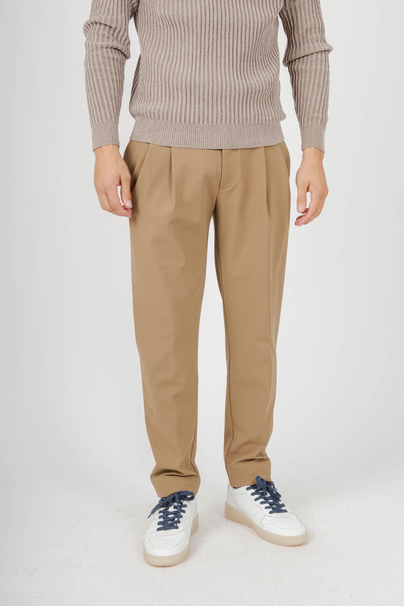 Rrd Pantalone Surflex Winter Chino Double Pence Taupe Uomo - 3