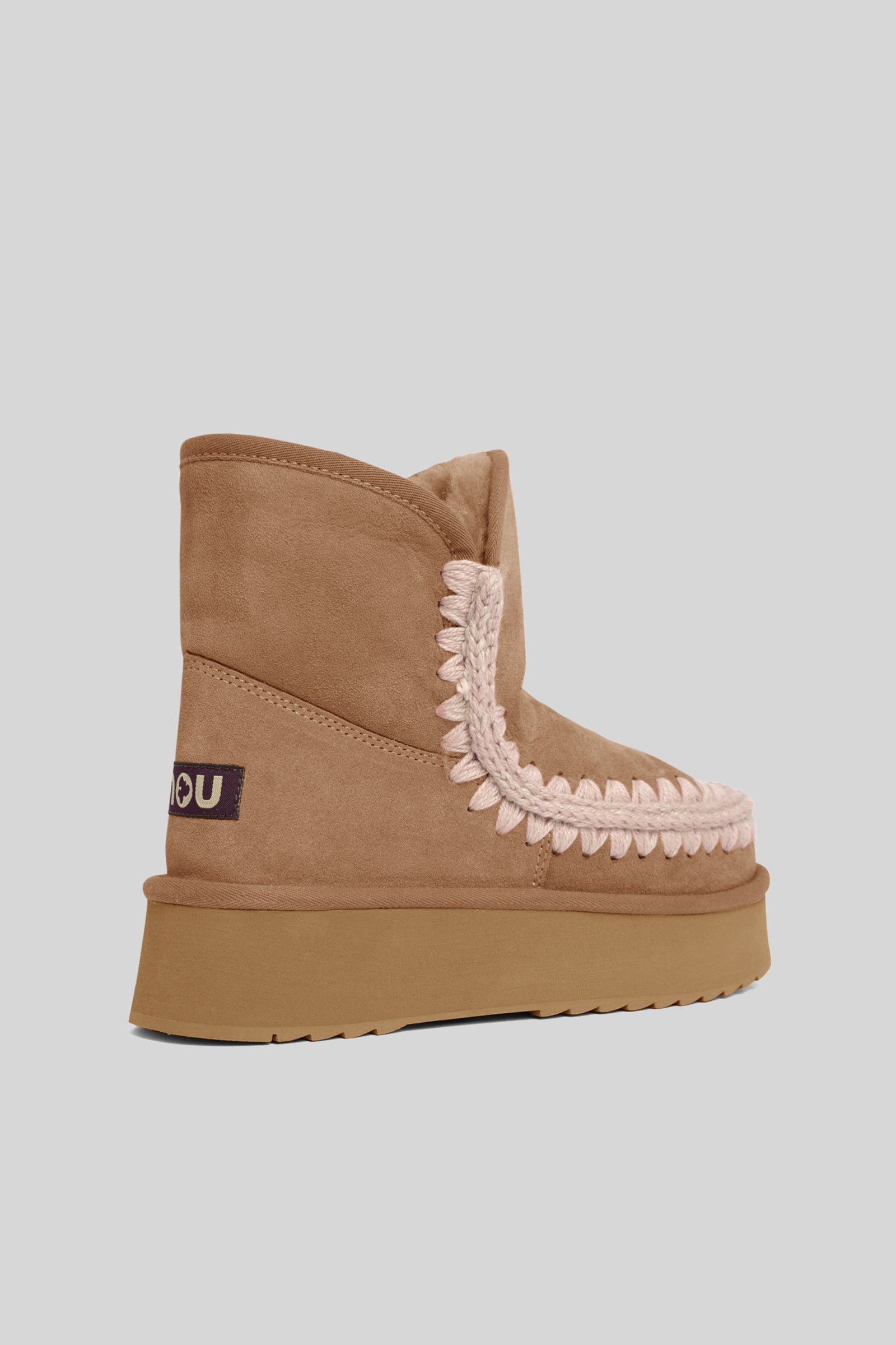 Mou Platform Boot Suede Marrone Chiaro Donna - 3