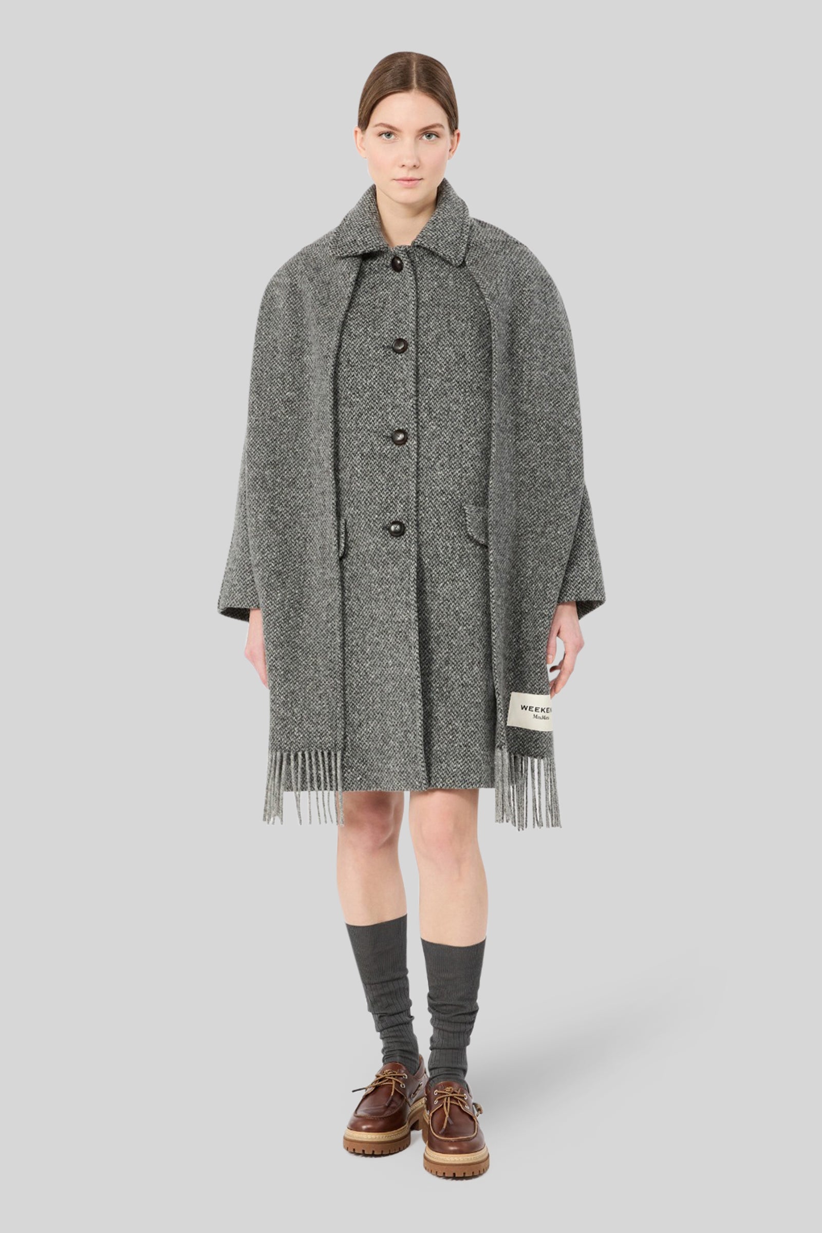 Latino Wool Blend Tweed Coat - 1