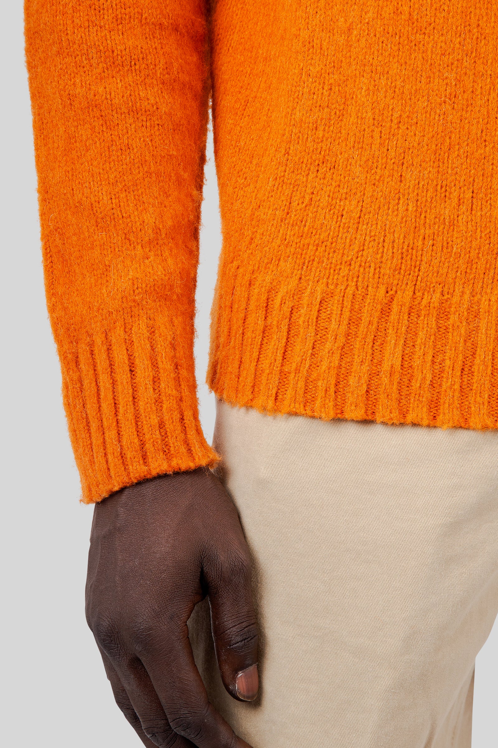 Aspesi Polo In Lana Shetland Zucca Uomo - 6