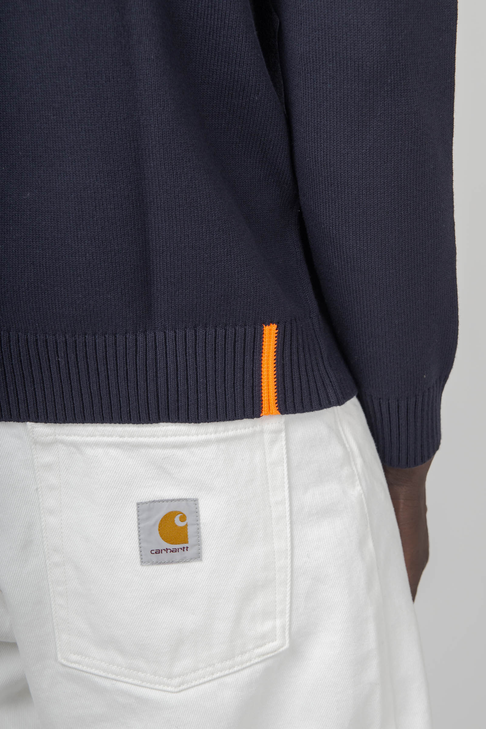 Rrd Maglia Cotton Plain Round Knit Blu Scuro Uomo - 5