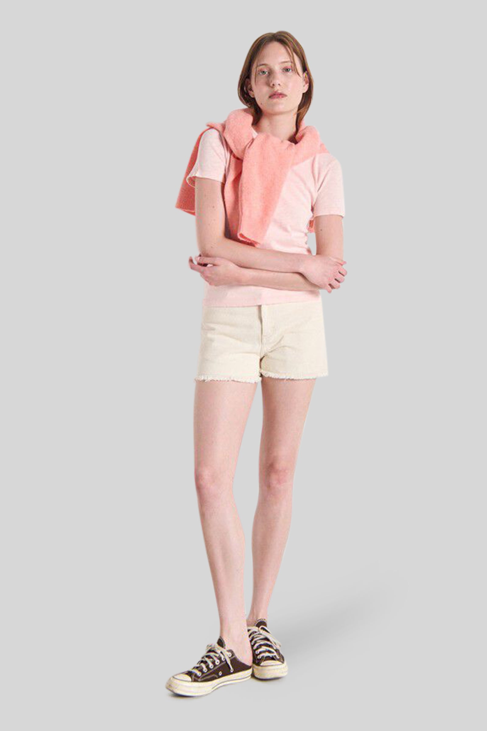 American Vintage Shorts Tineborow Ecru Donna - 3