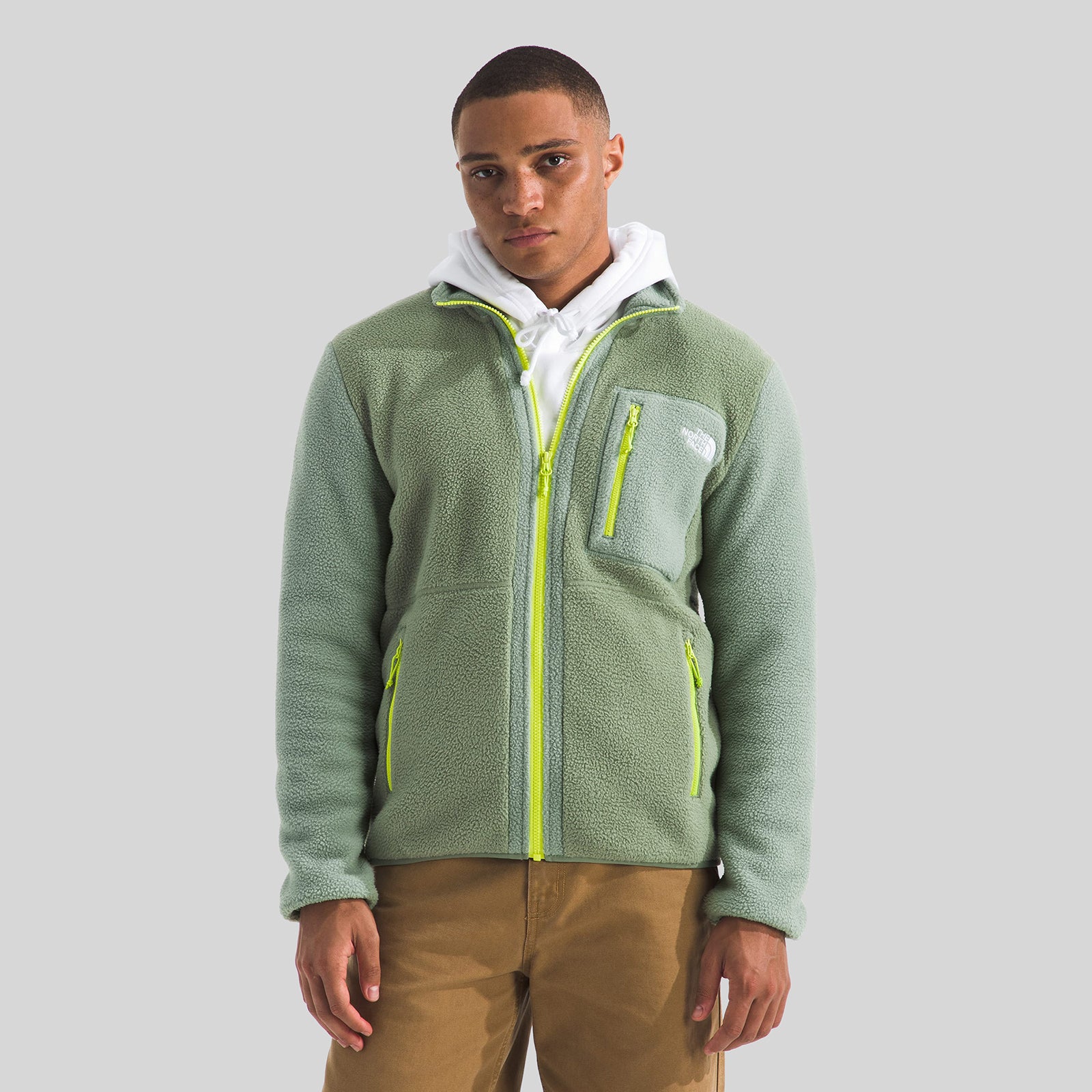 The North Face Yumiori Full Zip Fleece Jacket Verde Chiaro Uomo - 5
