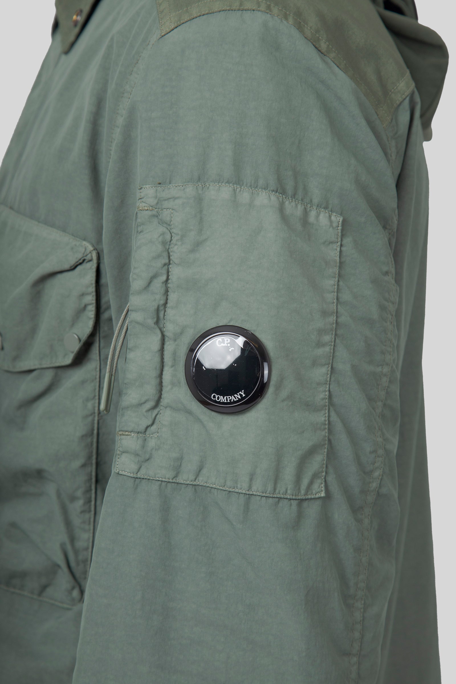 C.p. Company Overshirt Flatt Nylon Mixed Goggle Verde Uomo - 7