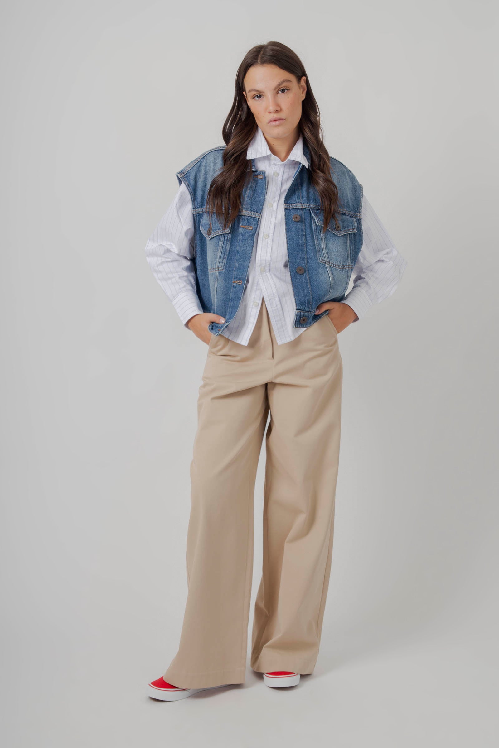 Max Mara Weekend Gilet In Denim Mappa Blu Medio Donna - 2