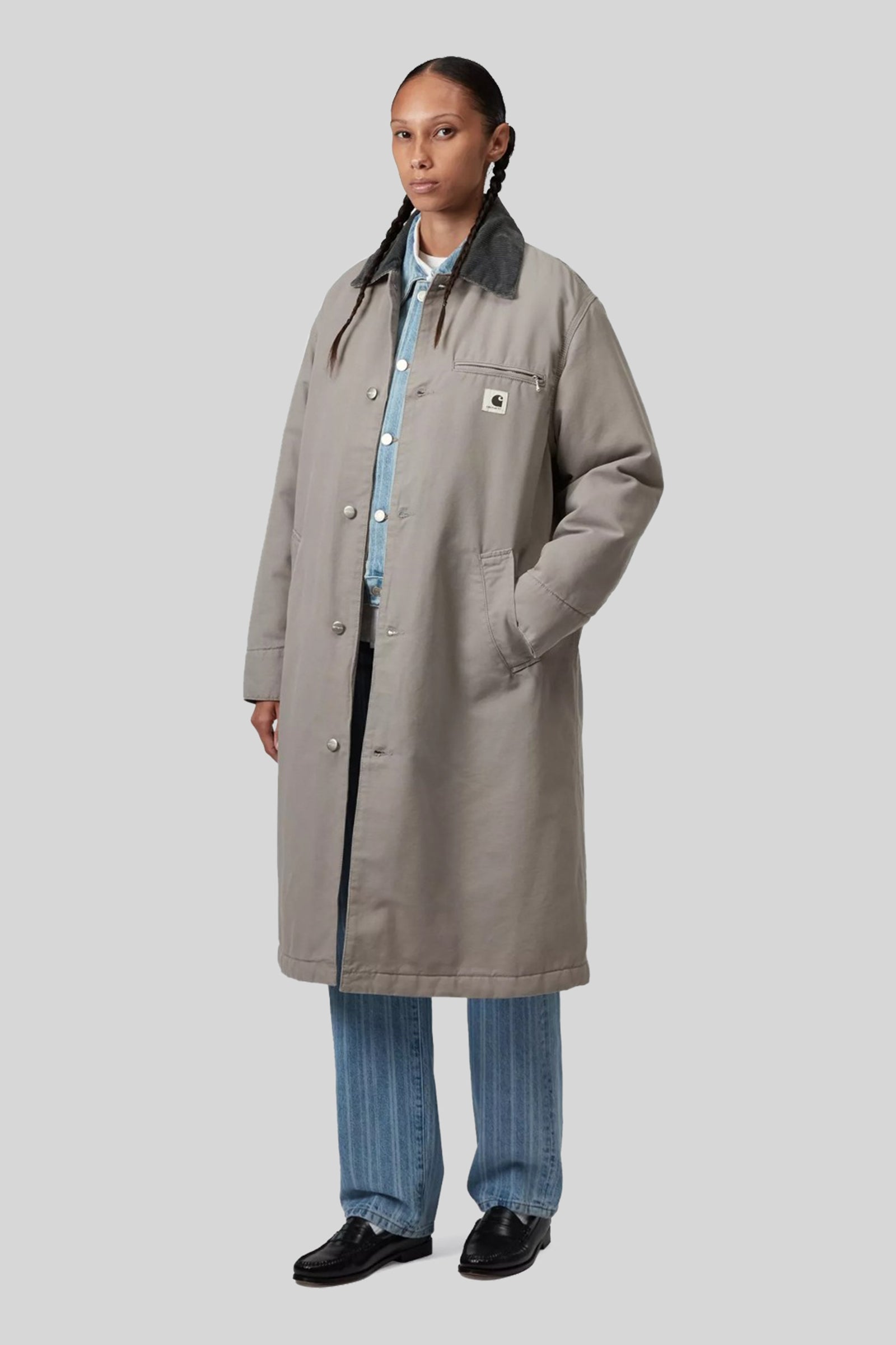 Carhartt Wip W' Webster Coat Grigio Donna - 3