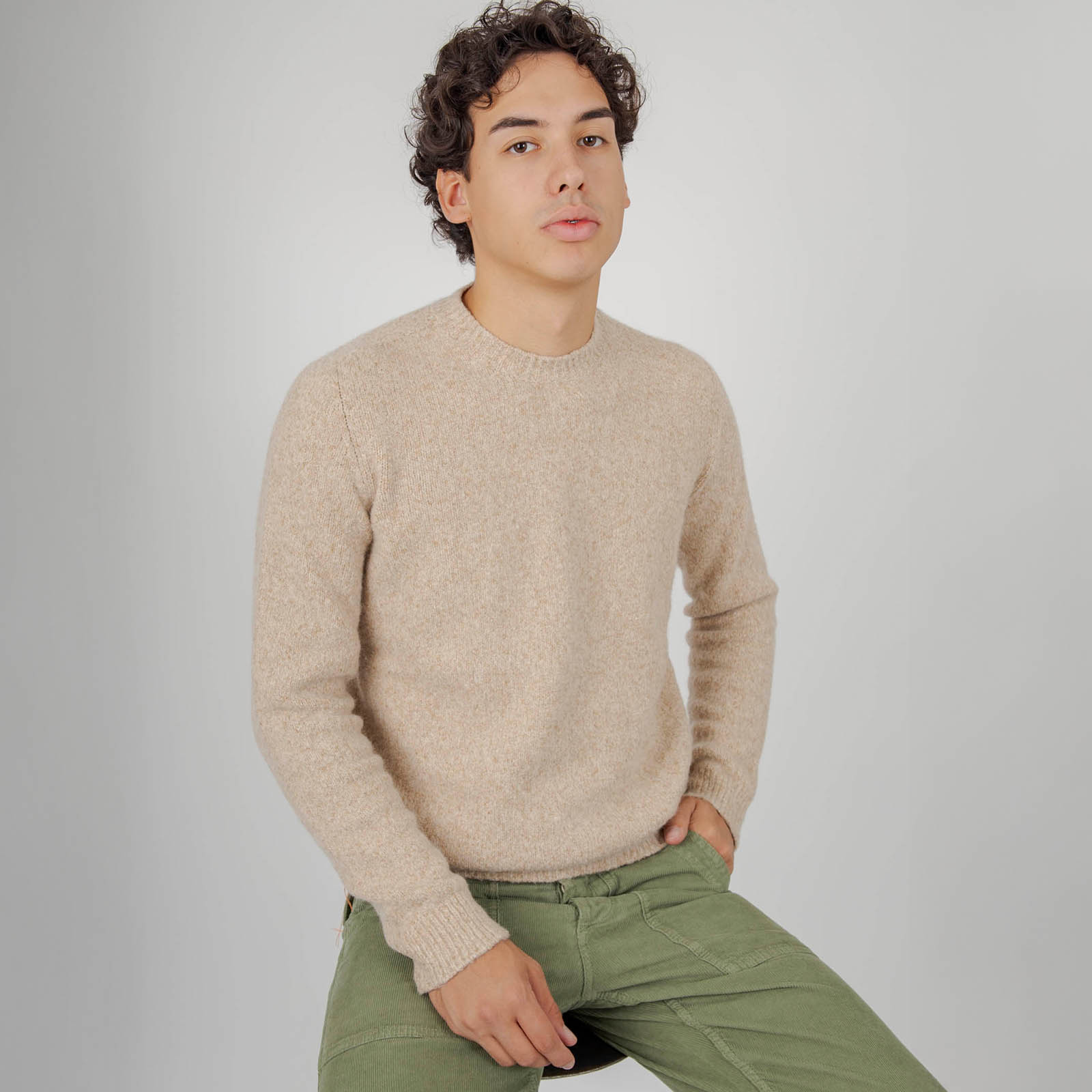 Roberto Collina Maglia Girocollo Swg Sabbia Uomo - 6