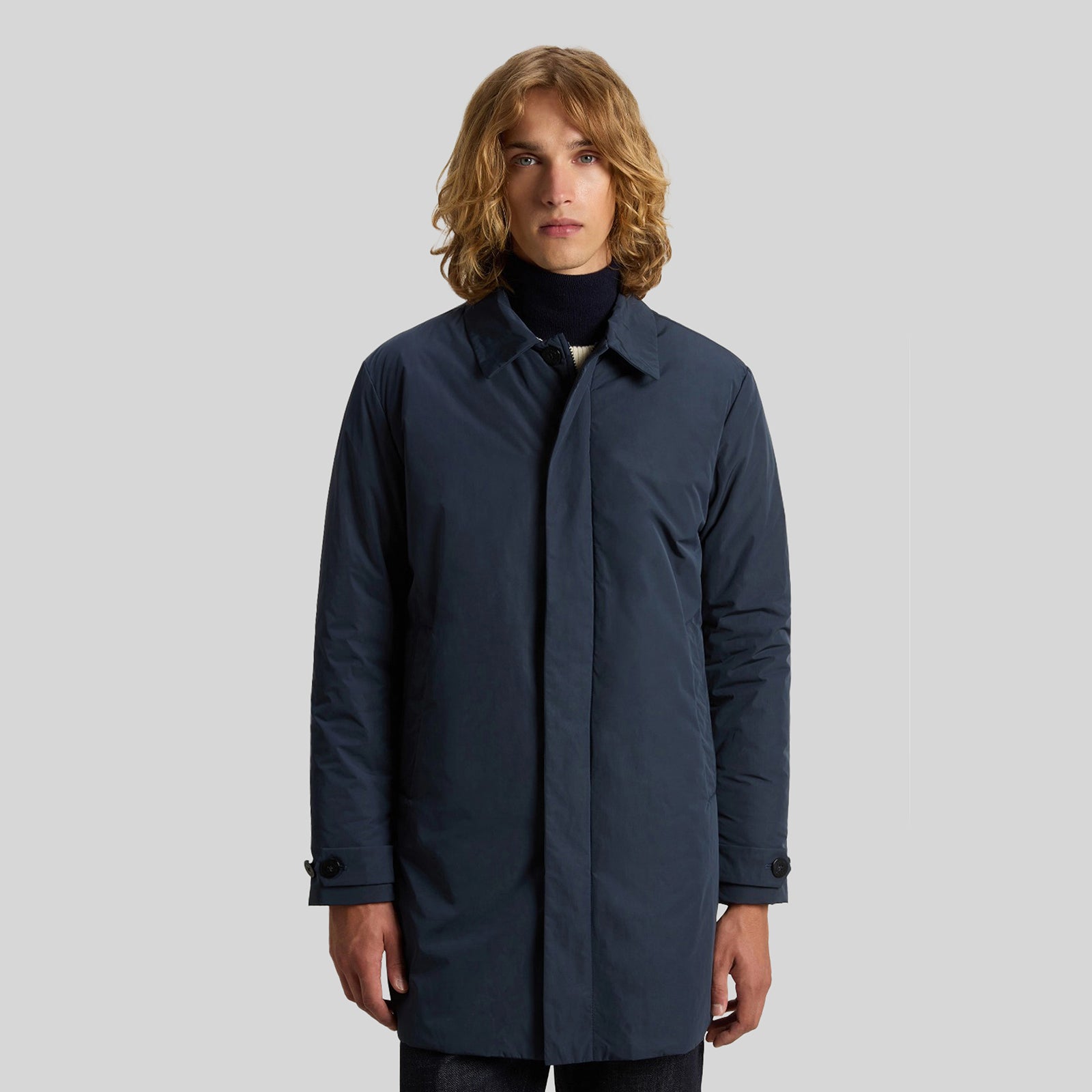Woolrich Peached Urban Touch Coat Blu Uomo - 7