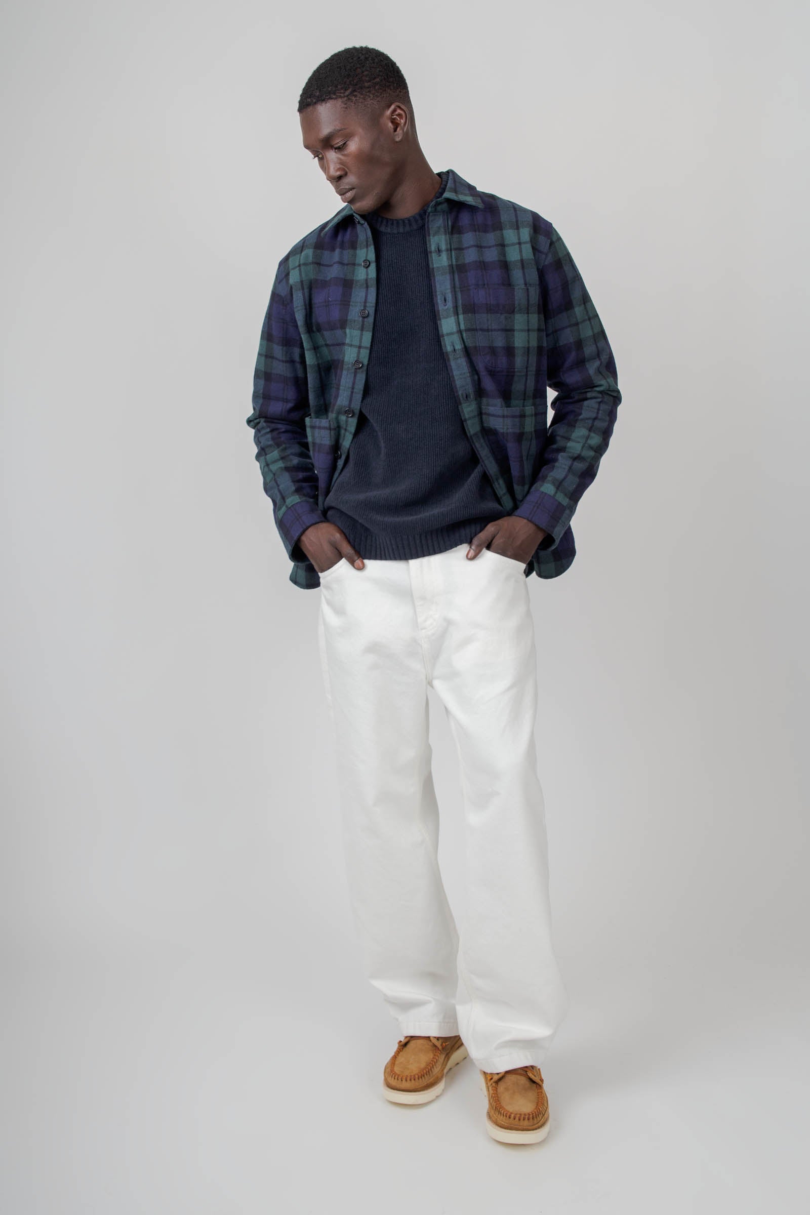 C.p. Company Maglia Chenille Cotton Crewneck Blu Scuro Uomo - 7