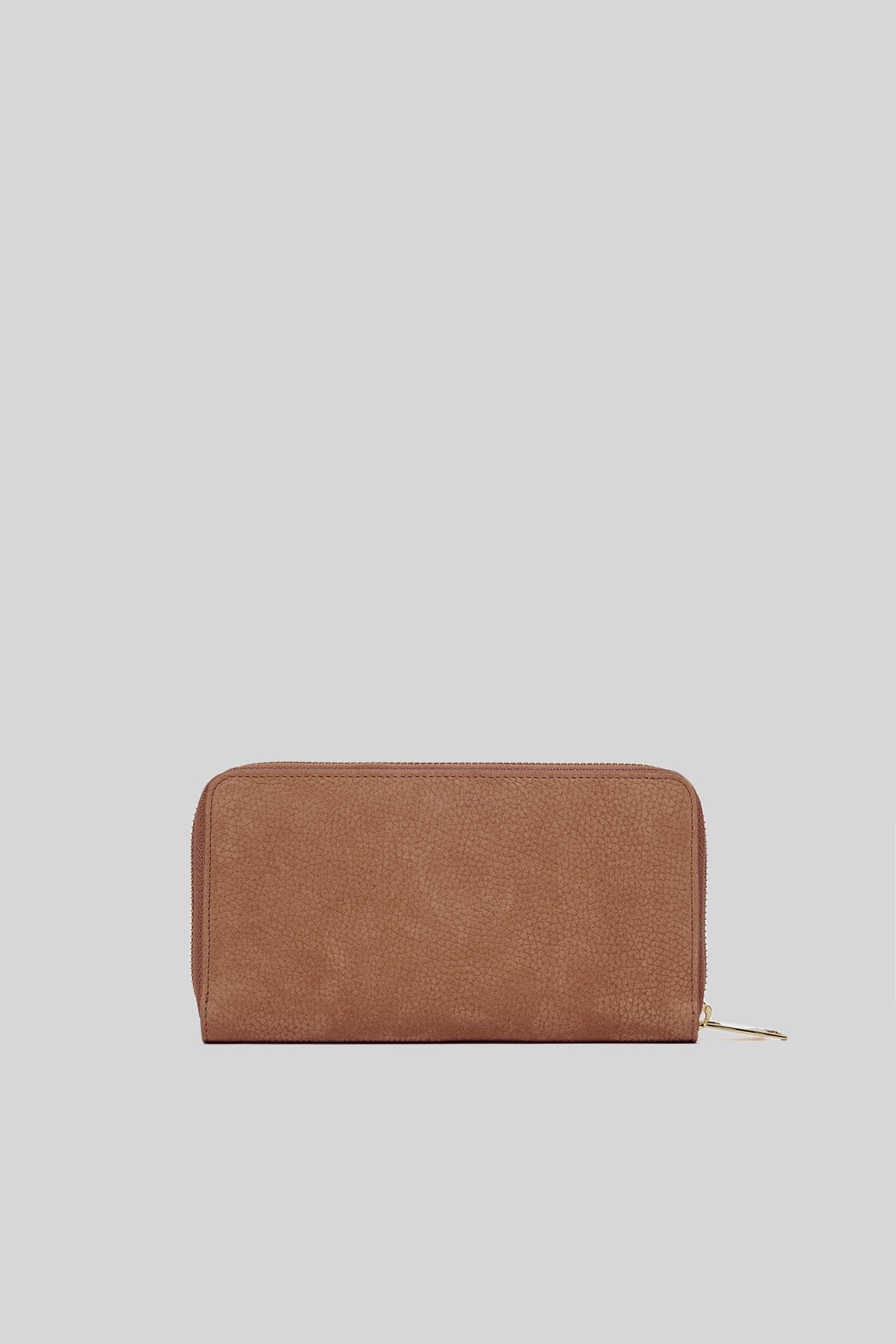 Orciani Portafoglio Zip Around In Pelle Nabuk Cuoio Donna - 3