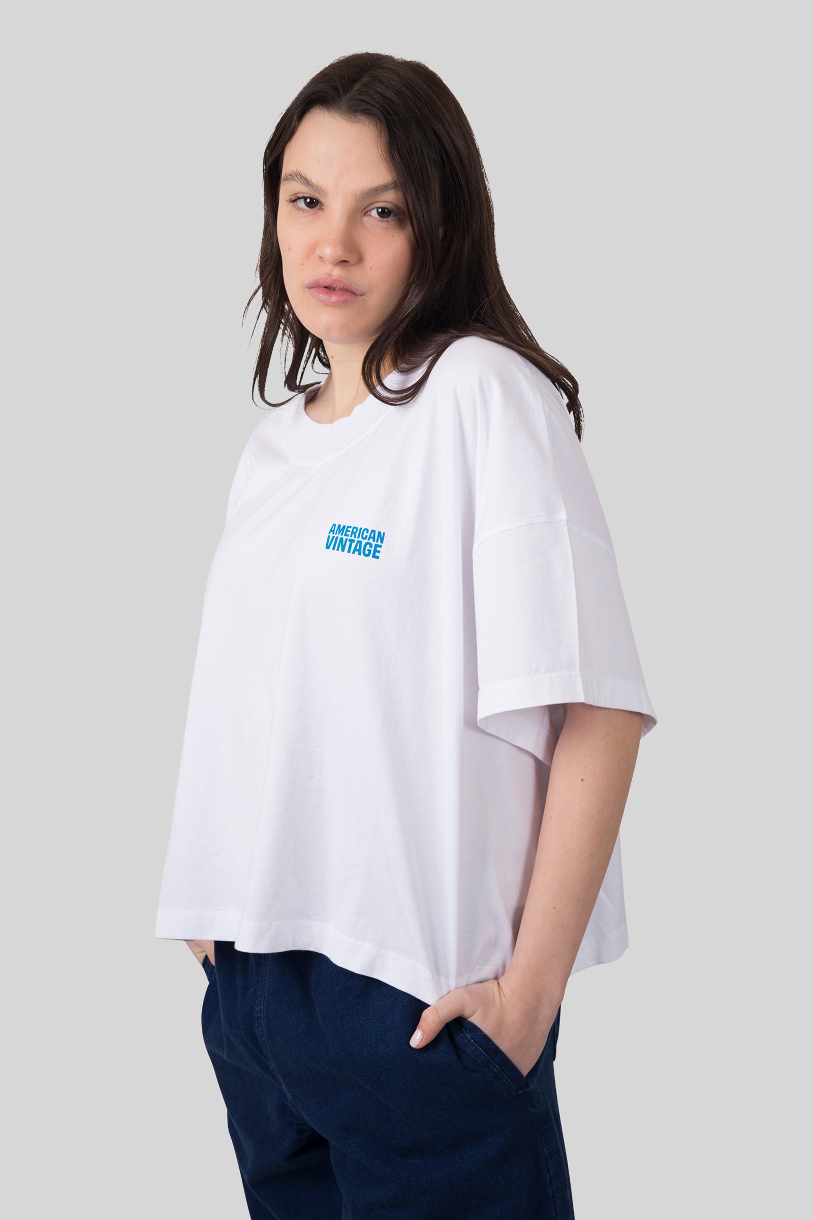 American Vintage T-shirt Gixy Bianco Donna - 6