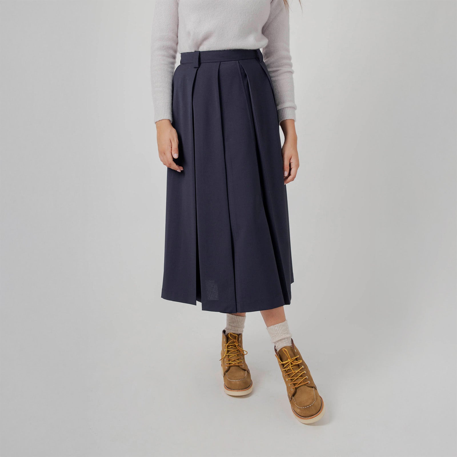 Henrique Pleated Midi Skirt - 7