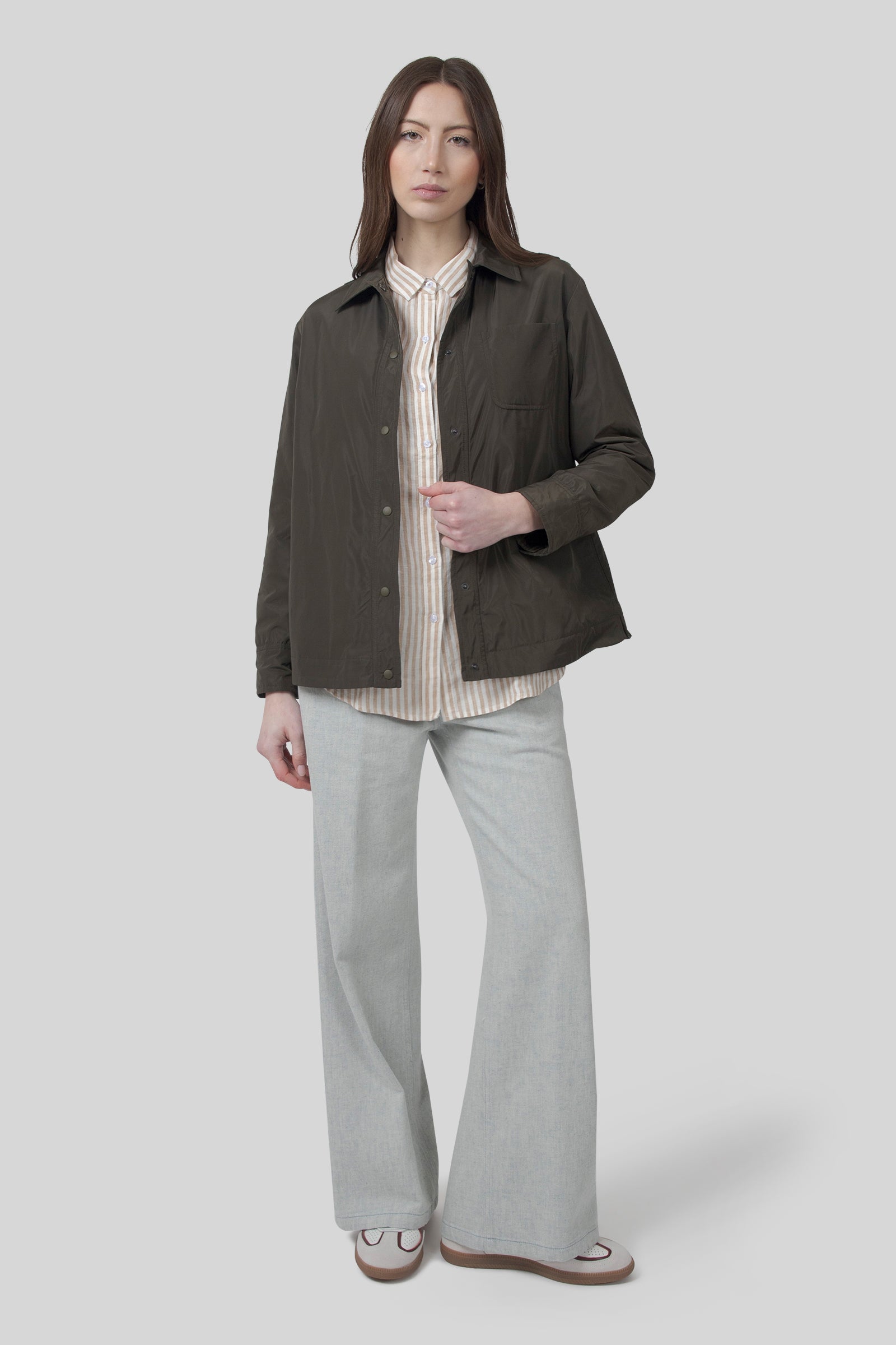 Aspesi Giacca Lucciola Verde Militare Donna - 2