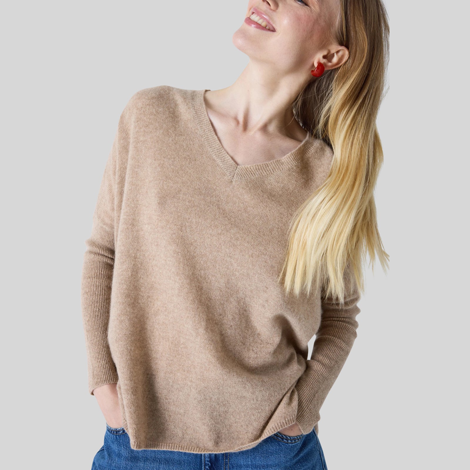 Absolut Cashmere Maglia Chloe Beige Donna - 6