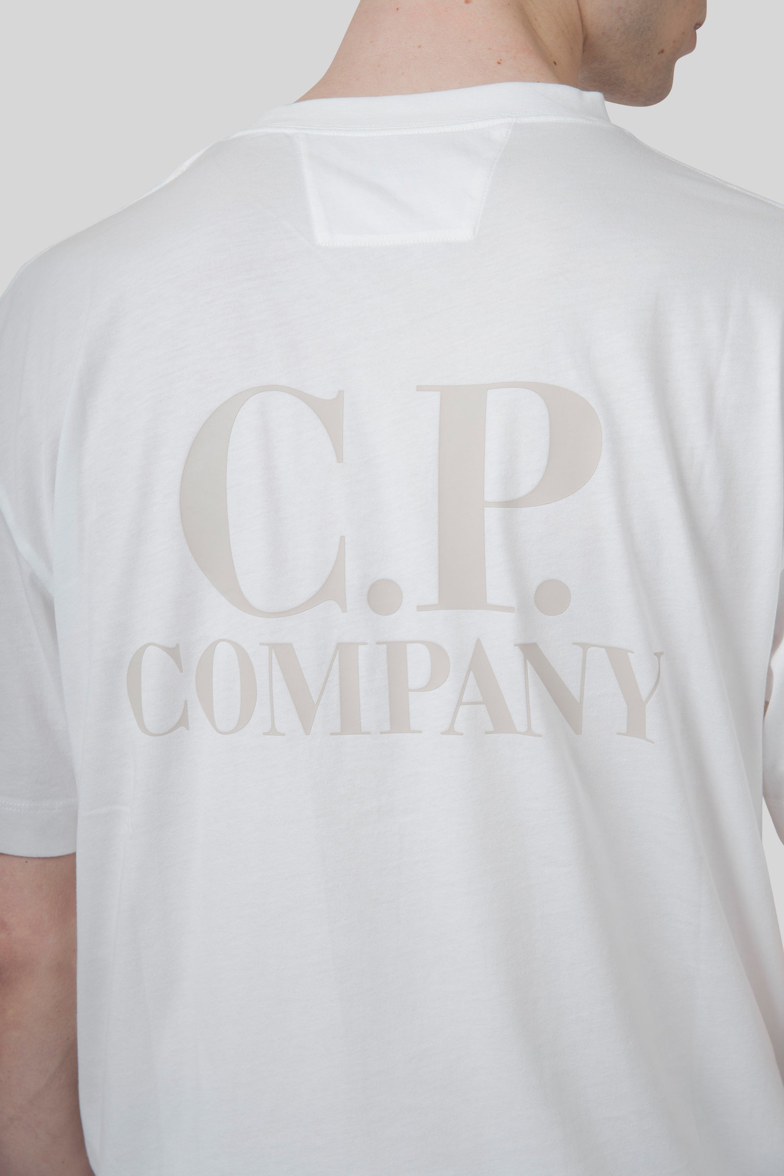 C.p. Company T-shirt 30/1 Jersey Printed Graphics Bianco Off Uomo - 2