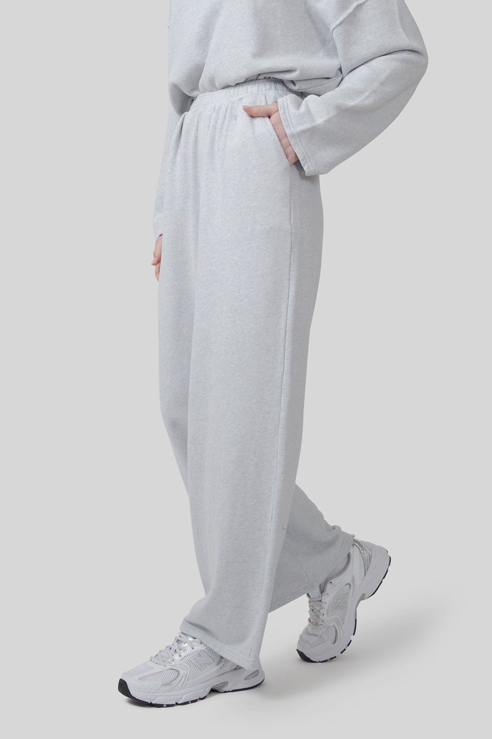 American Vintage Pantalone Jogging Dantown Grigio Chiaro Donna - 3