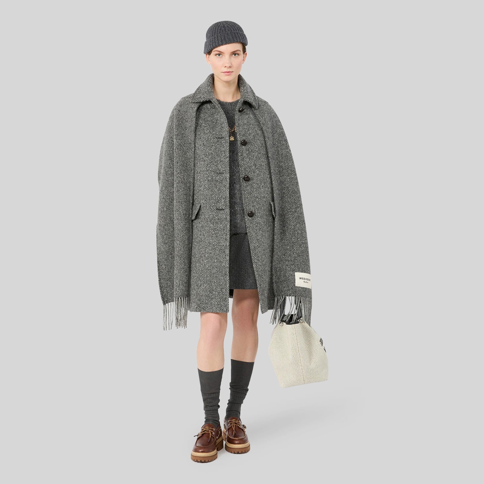 Latino Wool Blend Tweed Coat - 4