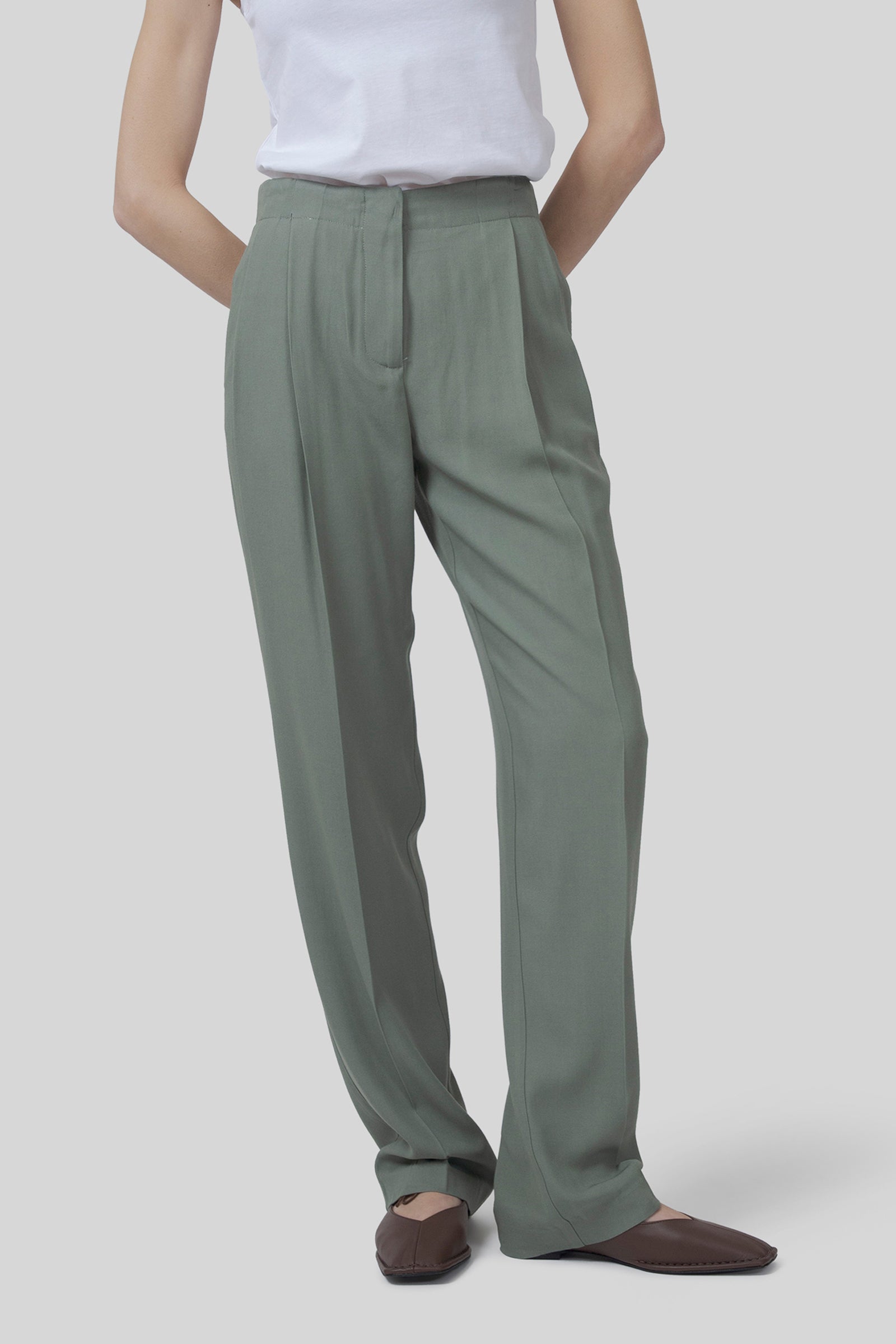 Semicouture Pantalone Linda Verde Acqua Donna - 3
