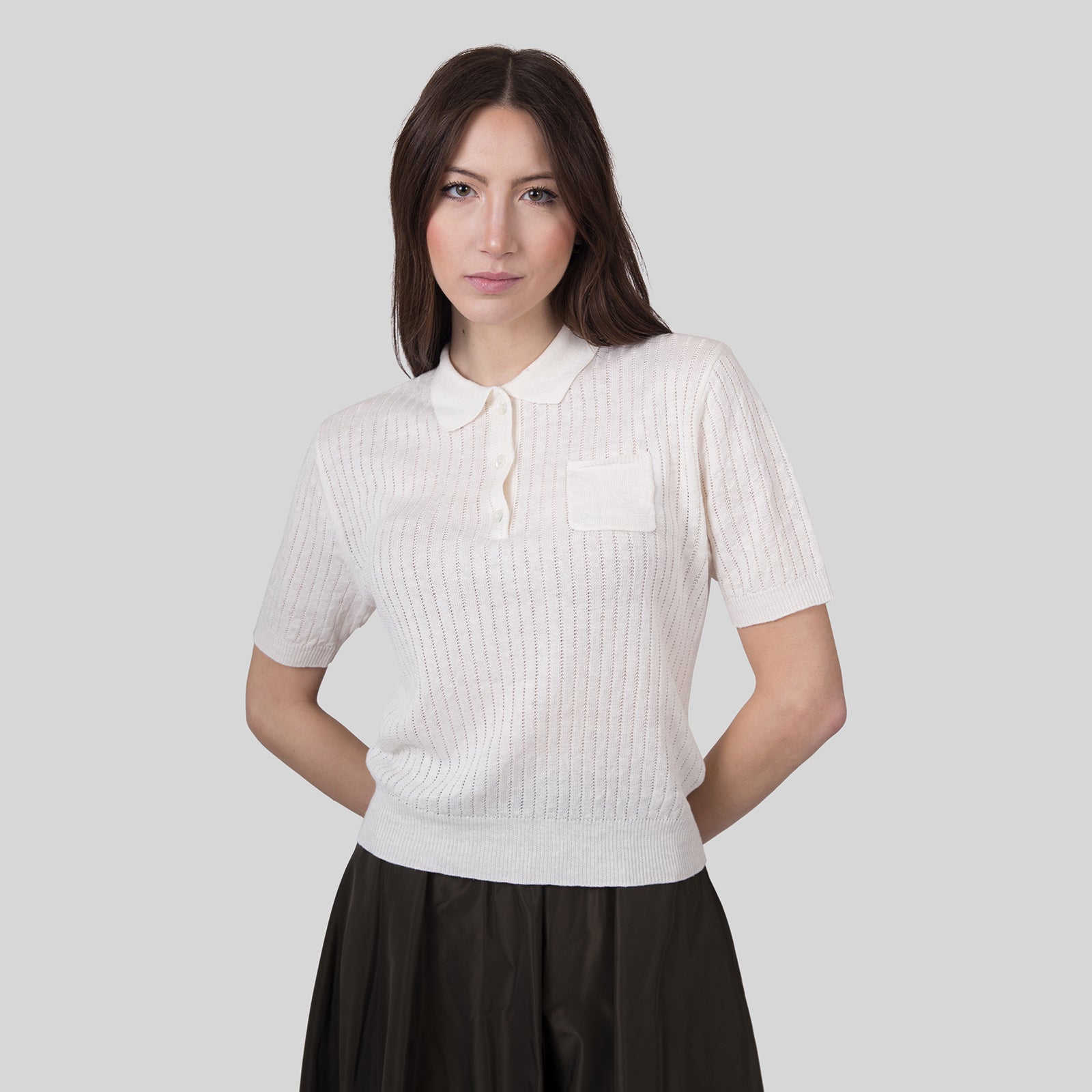 Pure Linen Polo Shirt - 7