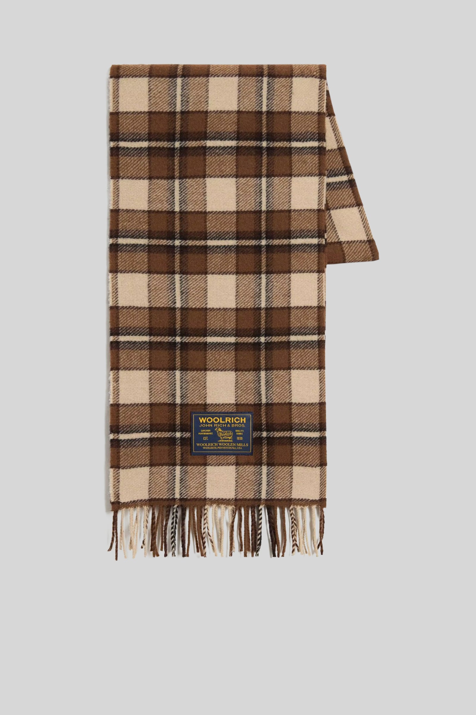 Check Wool Scarf - 1