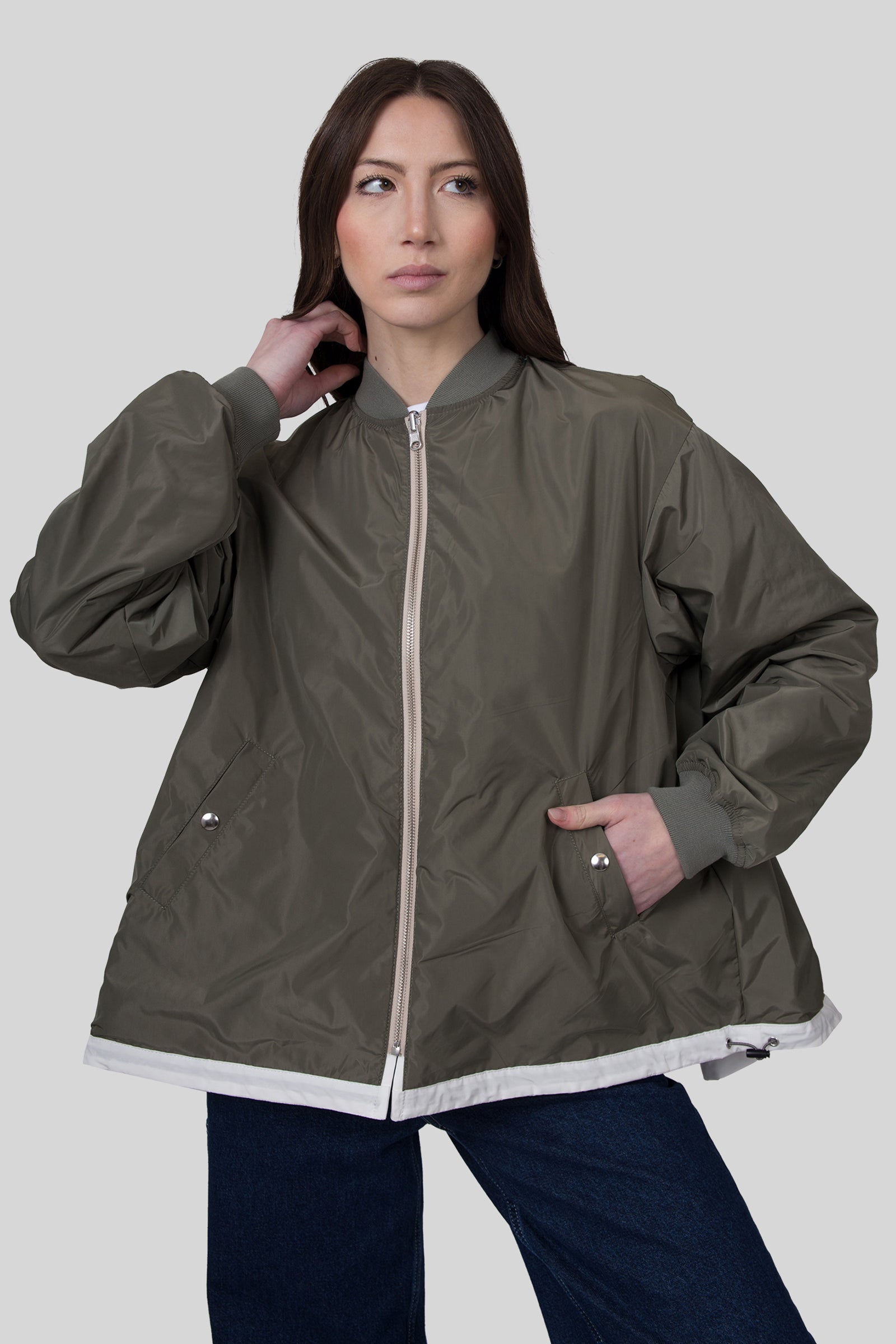 Department Five Bomber Over Train Bianco/verde Donna - 7