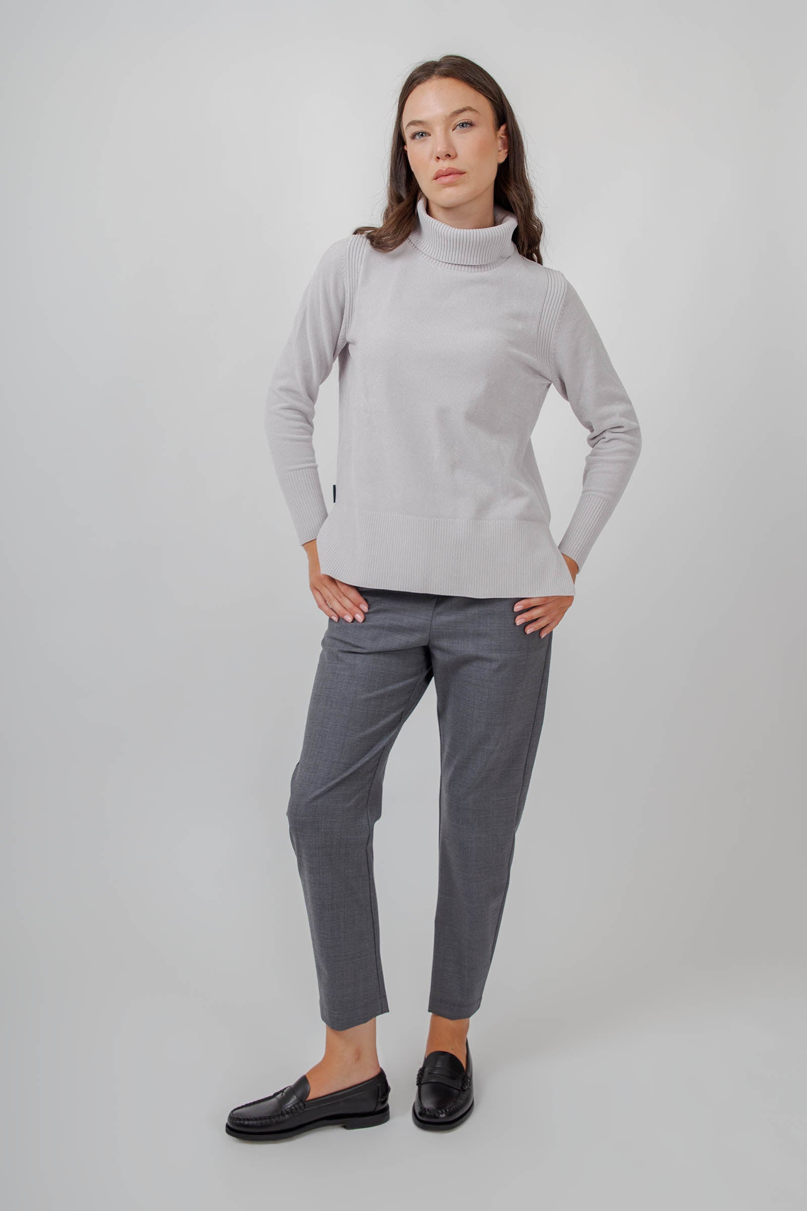 Velvet Vent Turtleneck Wom Sweater - 7