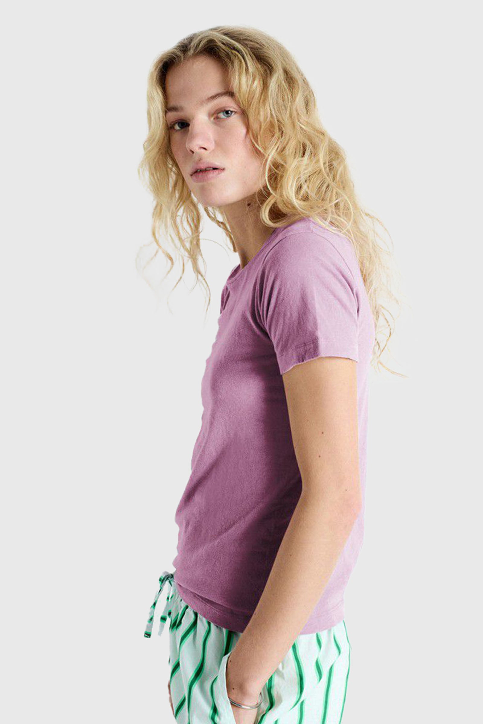 American Vintage T-shirt Gamipy Lilla Donna - 2