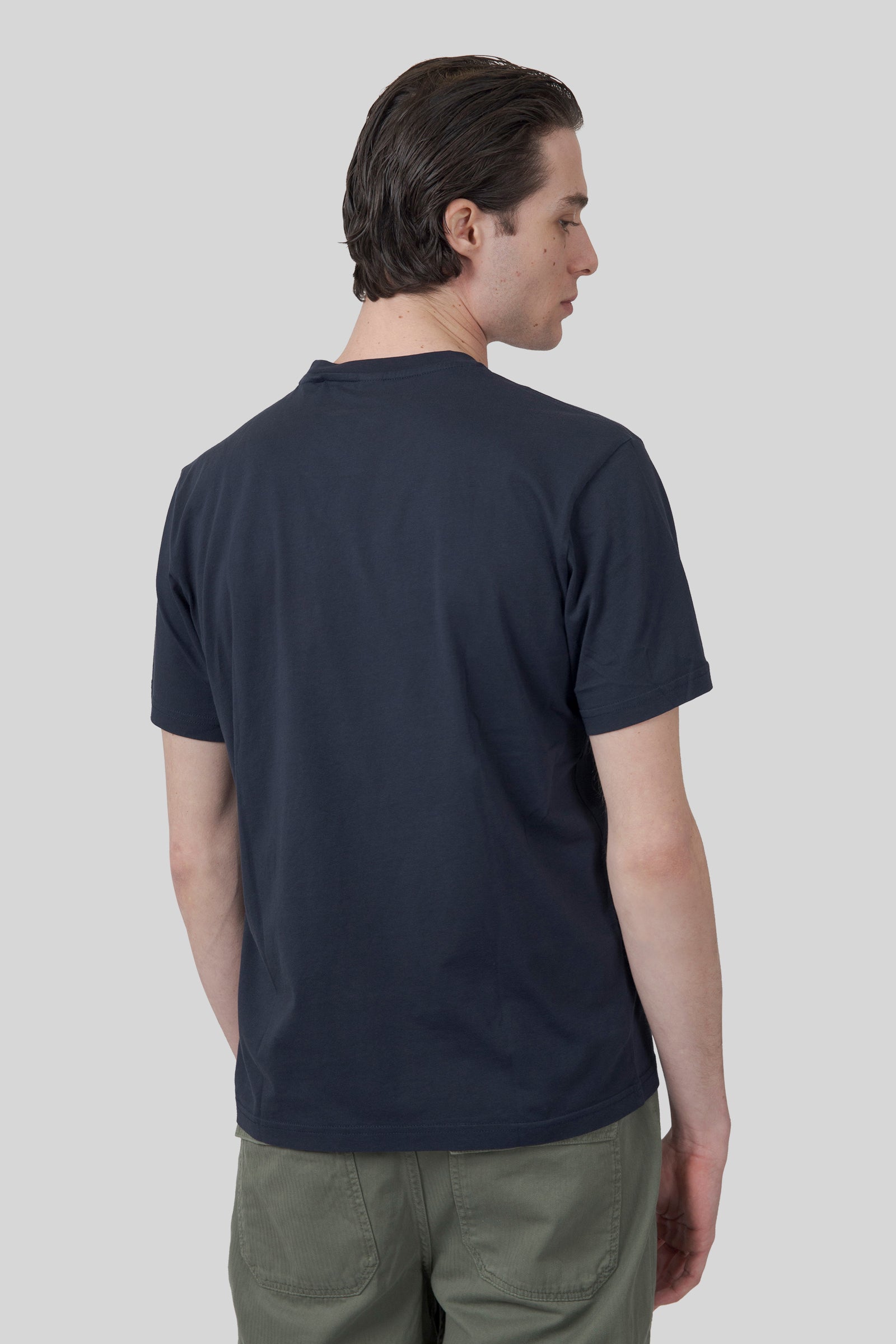 Aspesi T-shirt In Jersey Di Cotone Blu Navy Uomo - 5