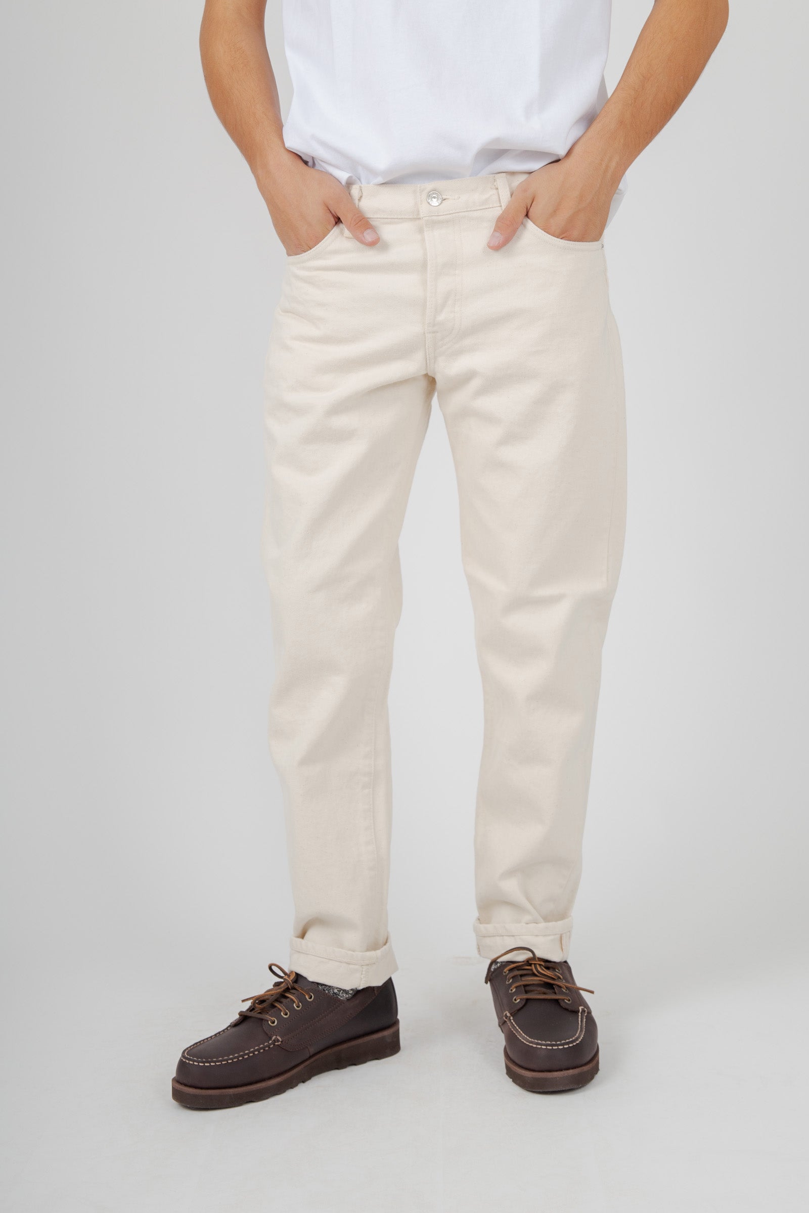 Edwin Jeans Regular Tapered Japan Bianco Off Uomo - 3