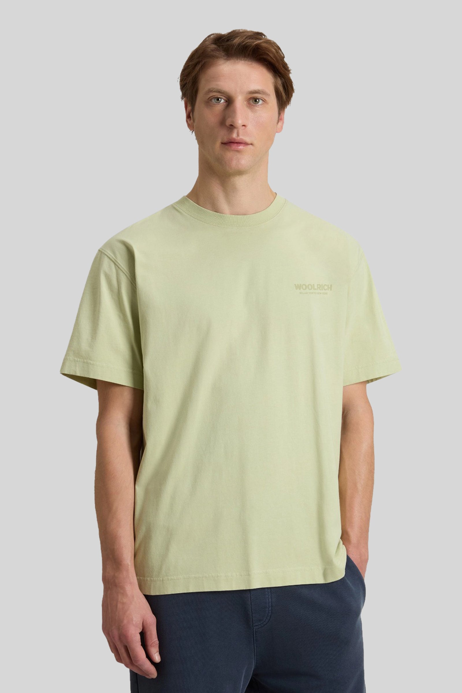 Woolrich T-shirt Graphic Lime Uomo - 1